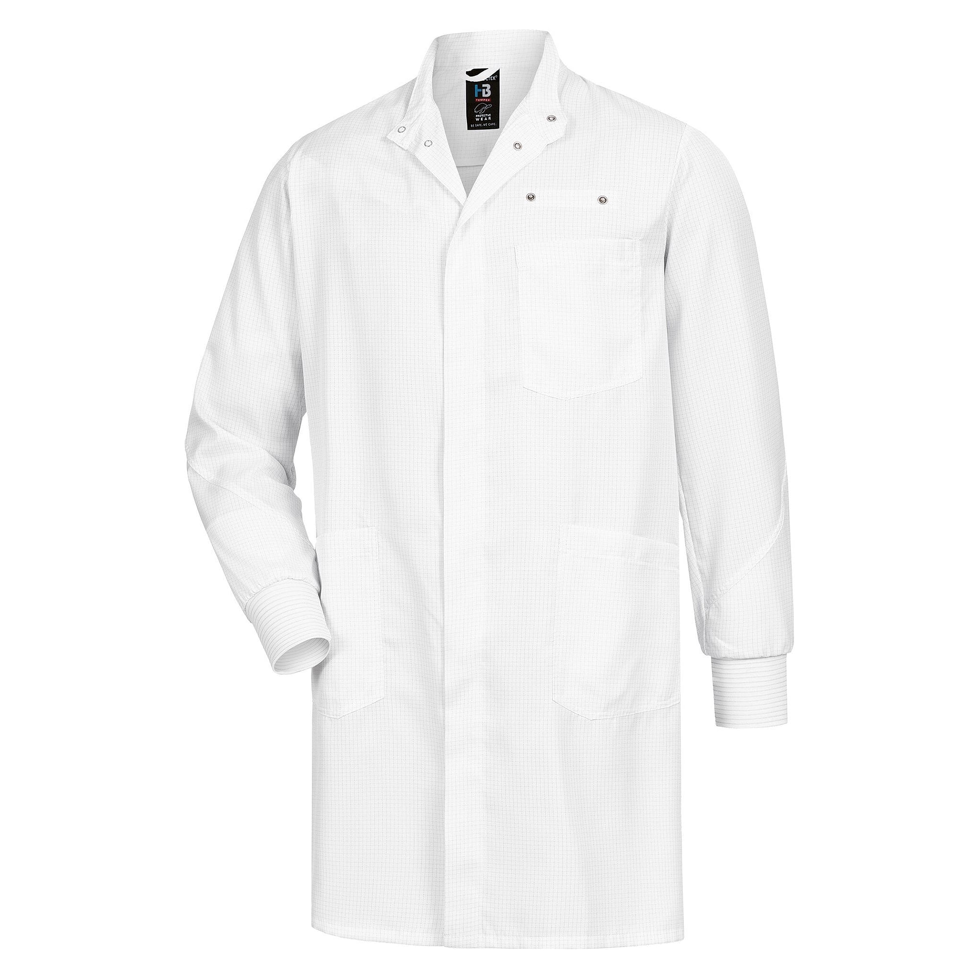Blouse ESD homme HABETEX ESD Comfort, poignets tricot, salle blanche, blanche - HB Schutzbekleidung 08020 48042 000 10