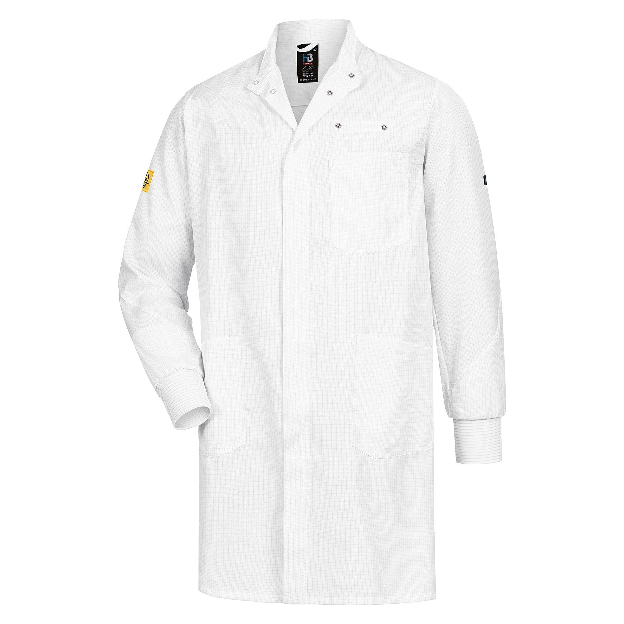 Blouse ESD homme HABETEX ESD Comfort, poignets tricot, salle blanche, blanche - HB Schutzbekleidung 08020 48042 000 10
