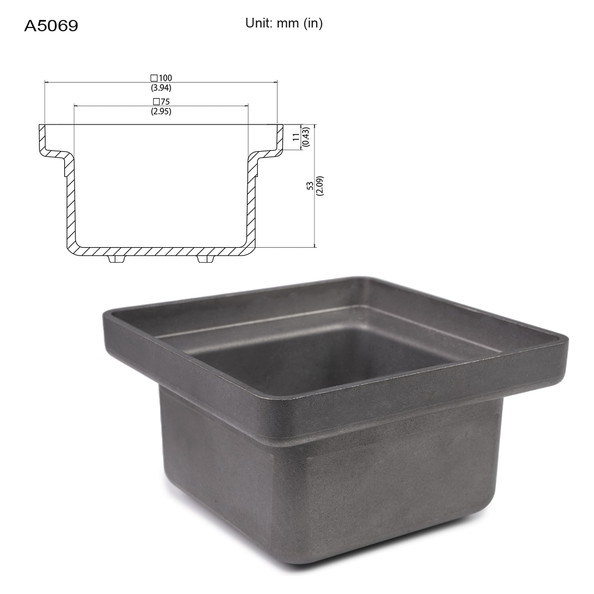 Creuset de soudure de rechange 100x100x53mm - Hakko A5069