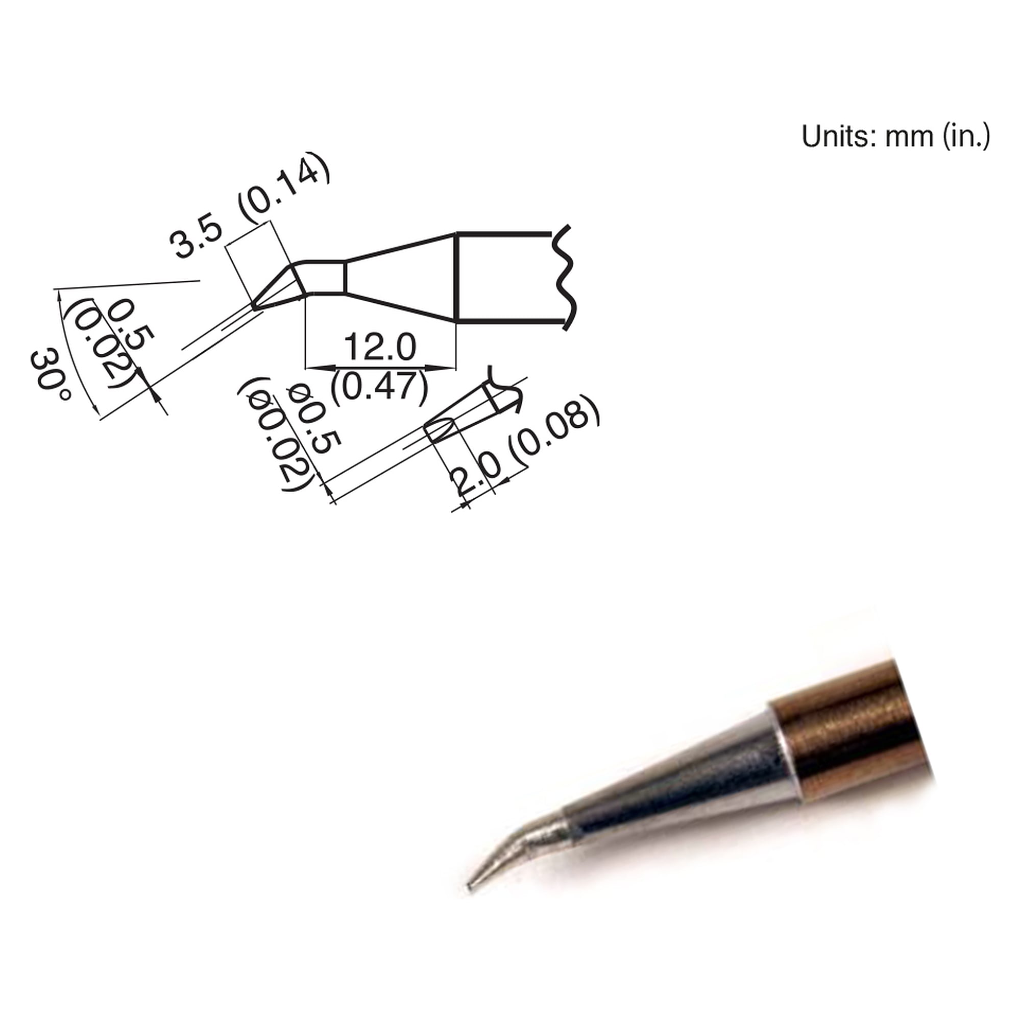 Composite-Lötspitze 0.8mm JD - Hakko T15-JD08