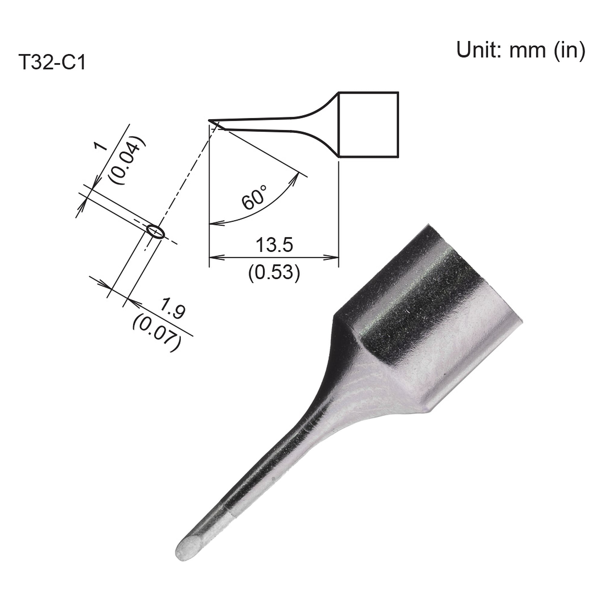 Lötspitze Format 1C - Hakko T32-C1
