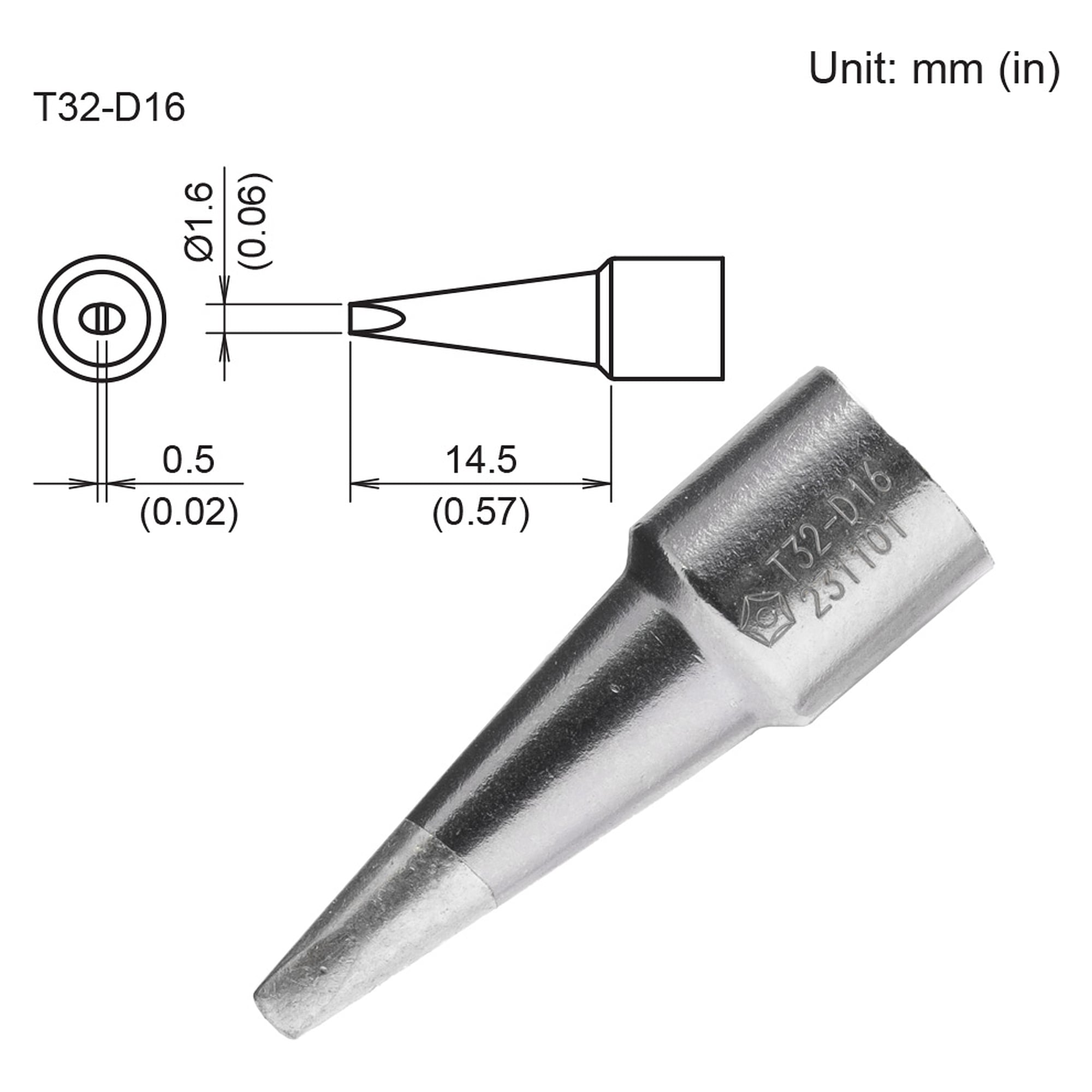 Composite-Lötspitze 5.2D 350°C - Hakko T32-D16