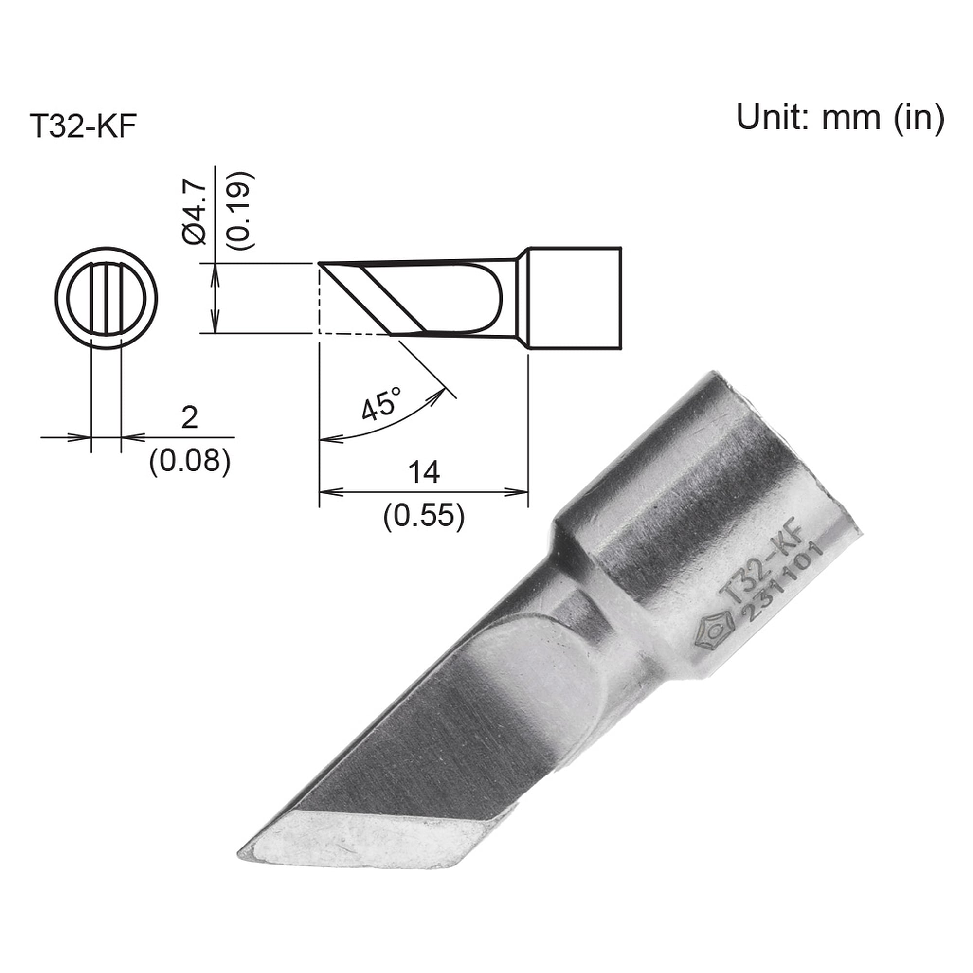 Panne à souder format KF - Hakko T32-KF