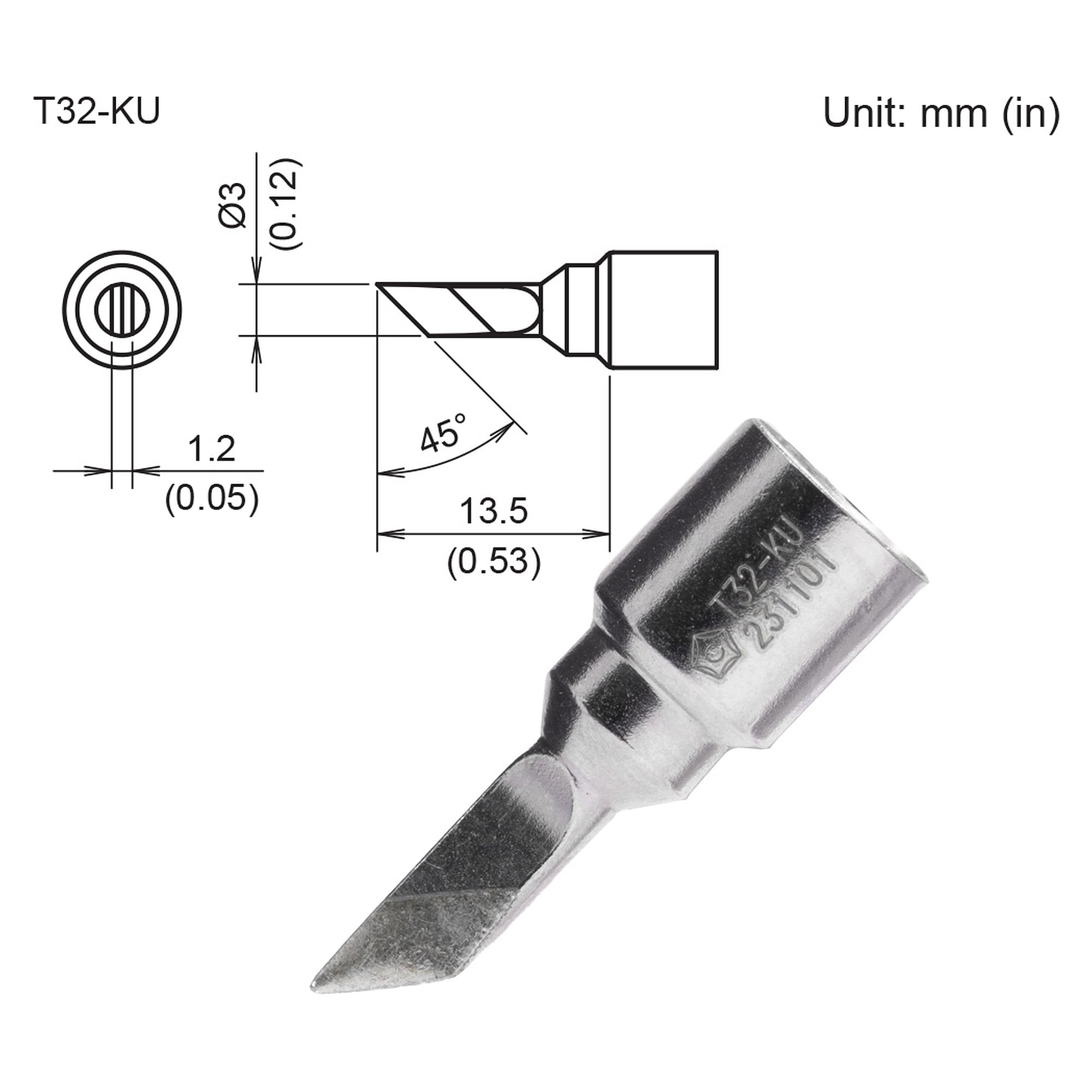 Panne à souder format KU - Hakko T32-KU