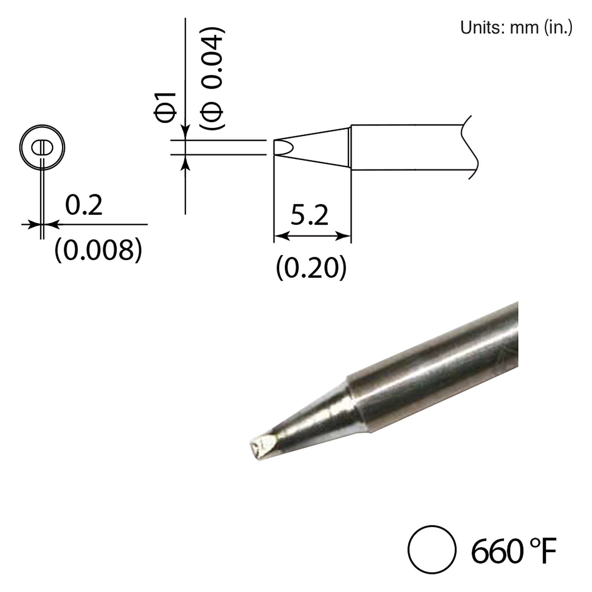 Composite-Lötspitze 1D 350°C - Hakko T35-03D1