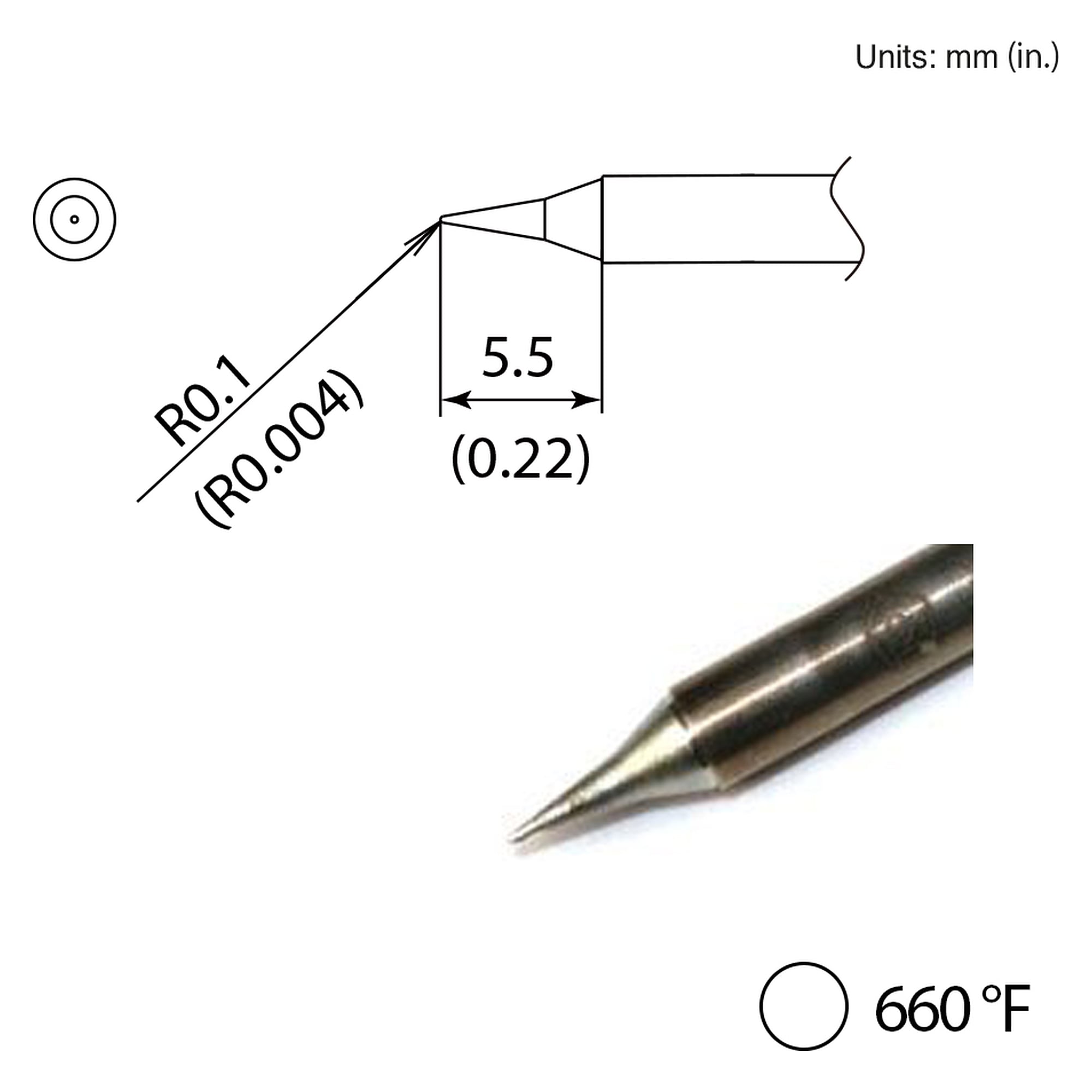 Composite Soldering Tip 350°C Format I - Hakko T35-03I
