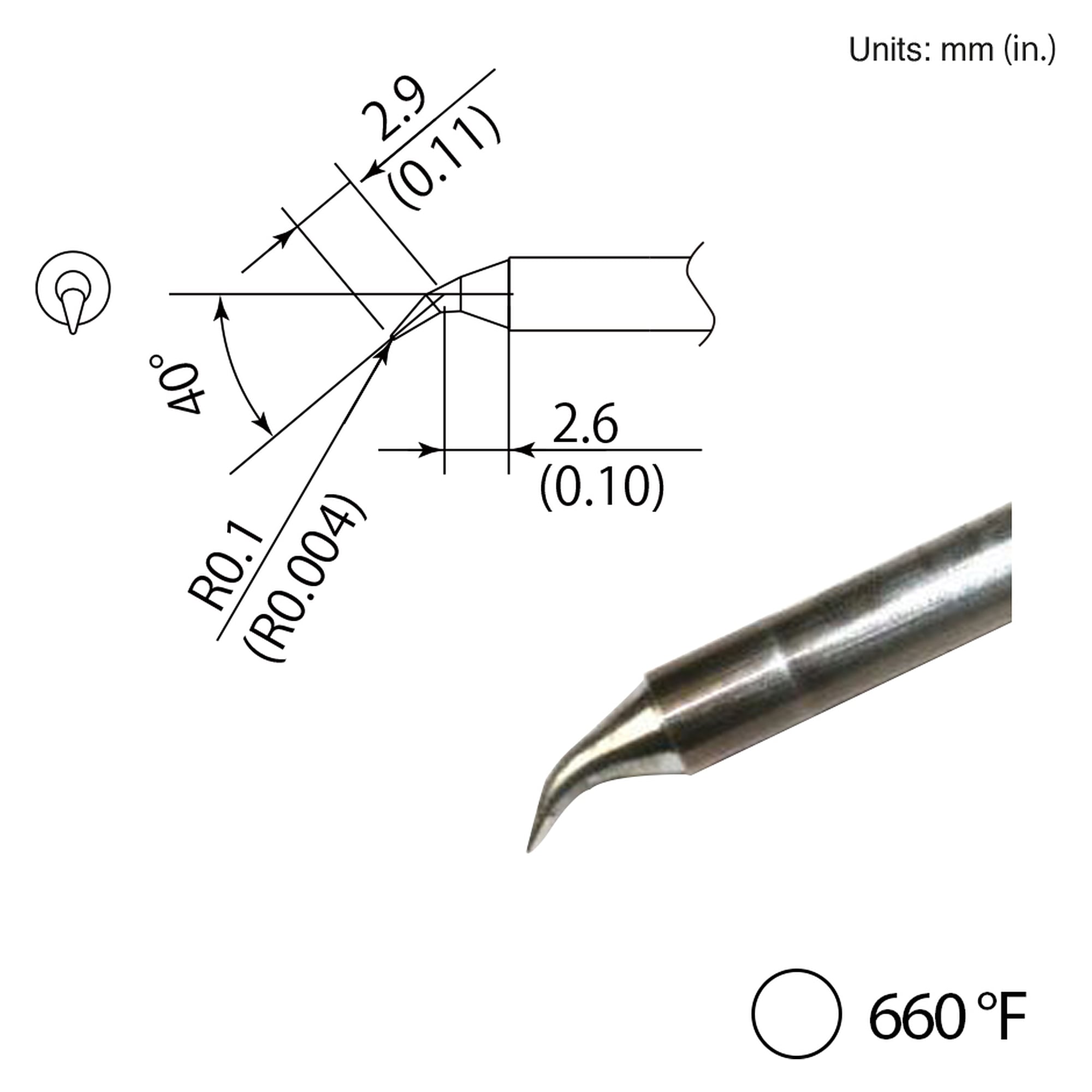 Composite-Lötspitze 350 °C Format J – Hakko T35-03J