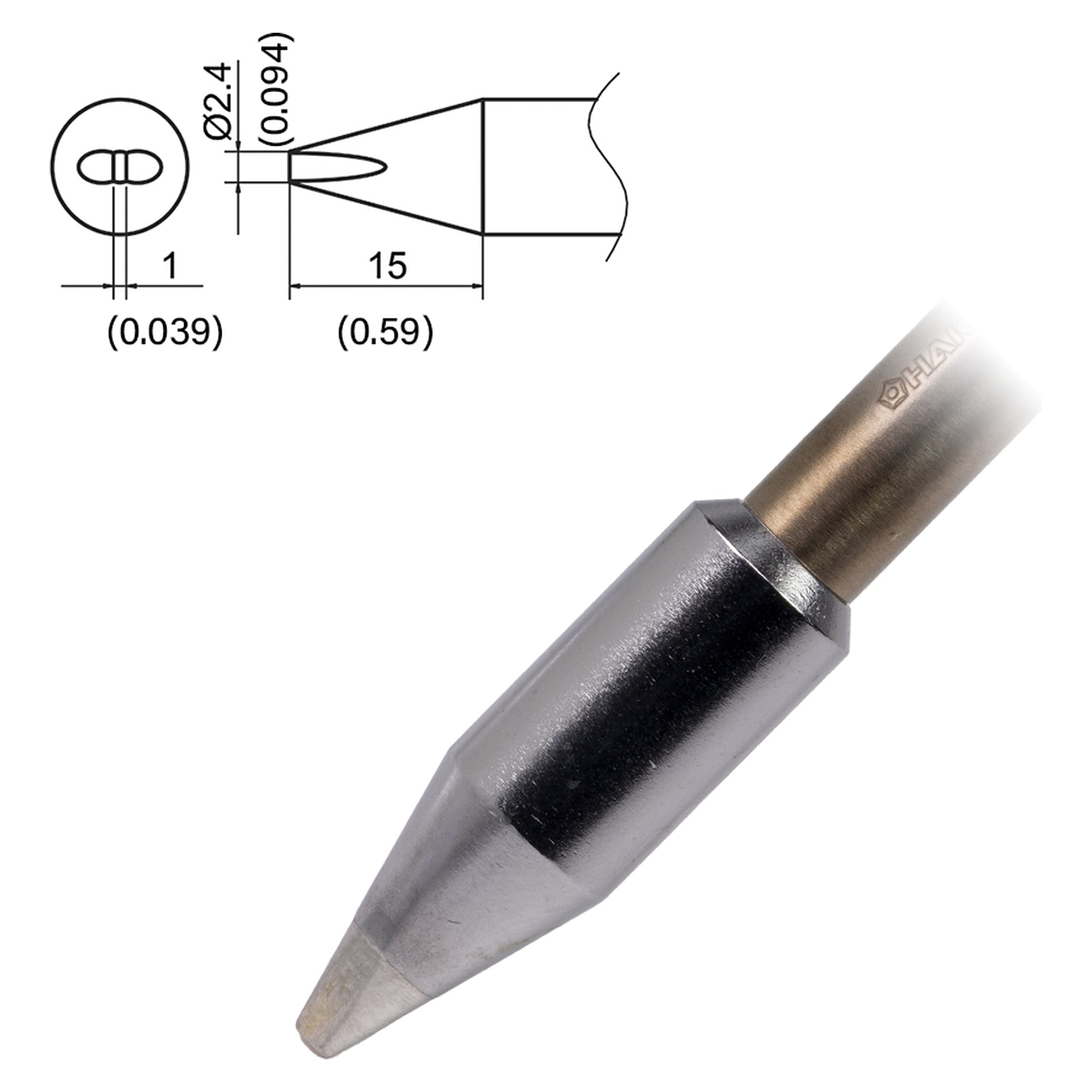 Soldering Tip 2.4mm D-Format - Hakko T37-D24