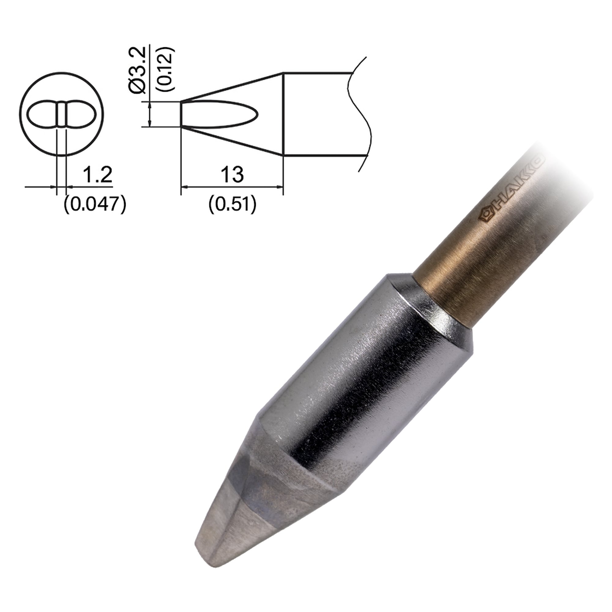 Lötspitze 3,2 mm D-Form - Hakko T37-D32