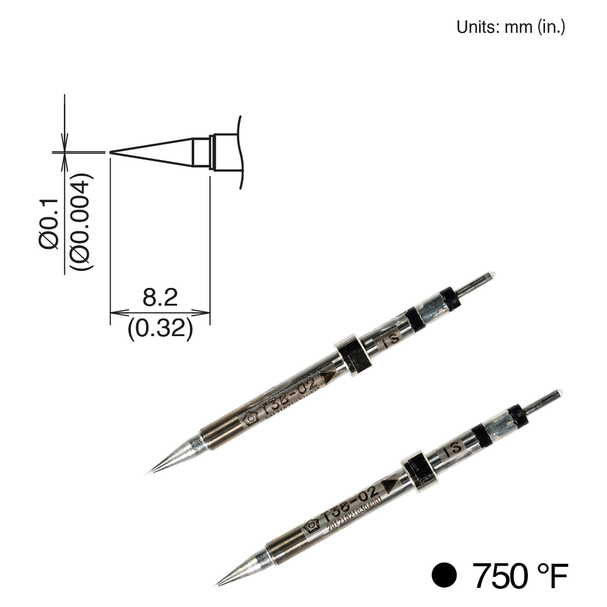 Verbundlötspitze IS 400°C - Hakko T38-02IS
