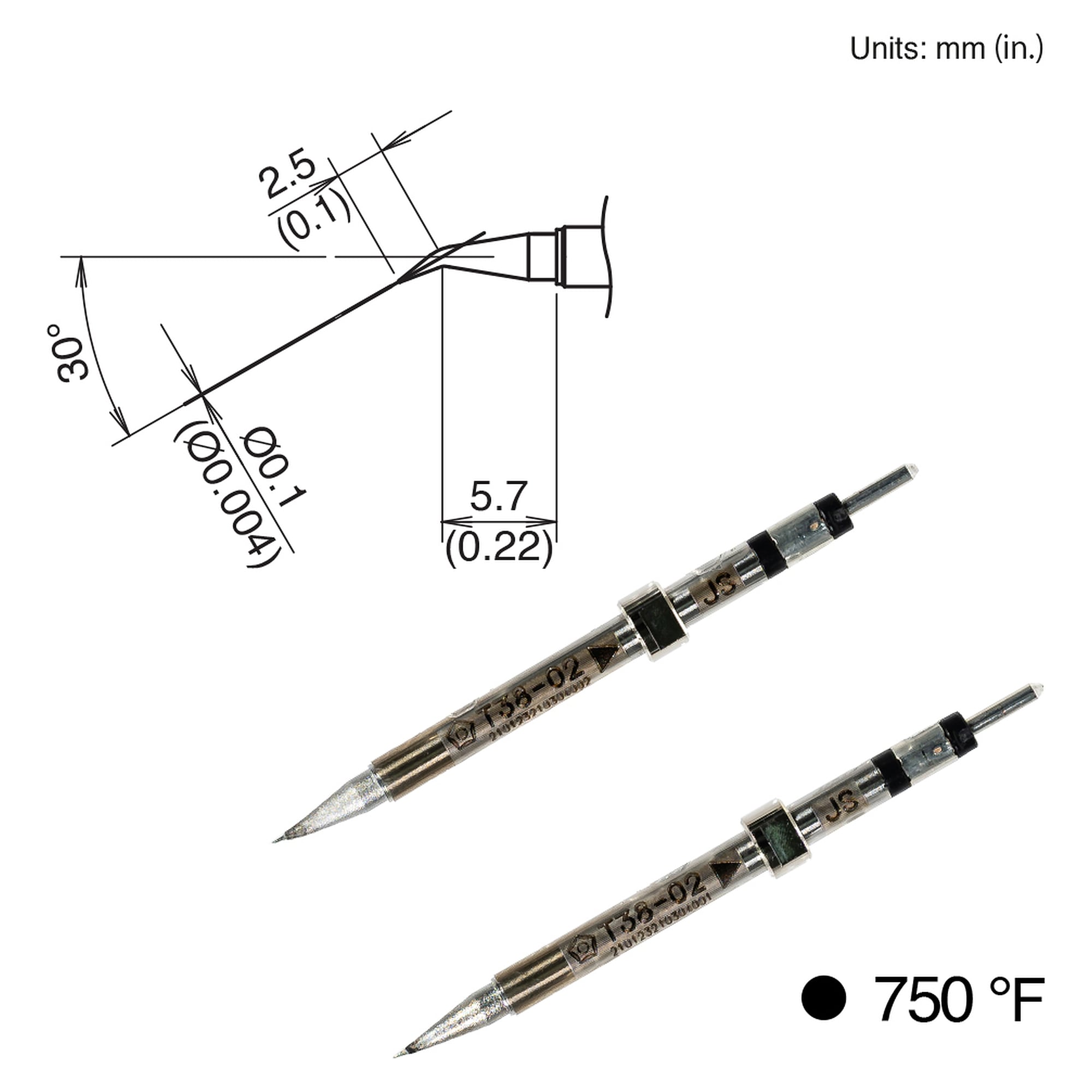 Composite-Lötspitze JS 400 °C – Hakko T38-02JS
