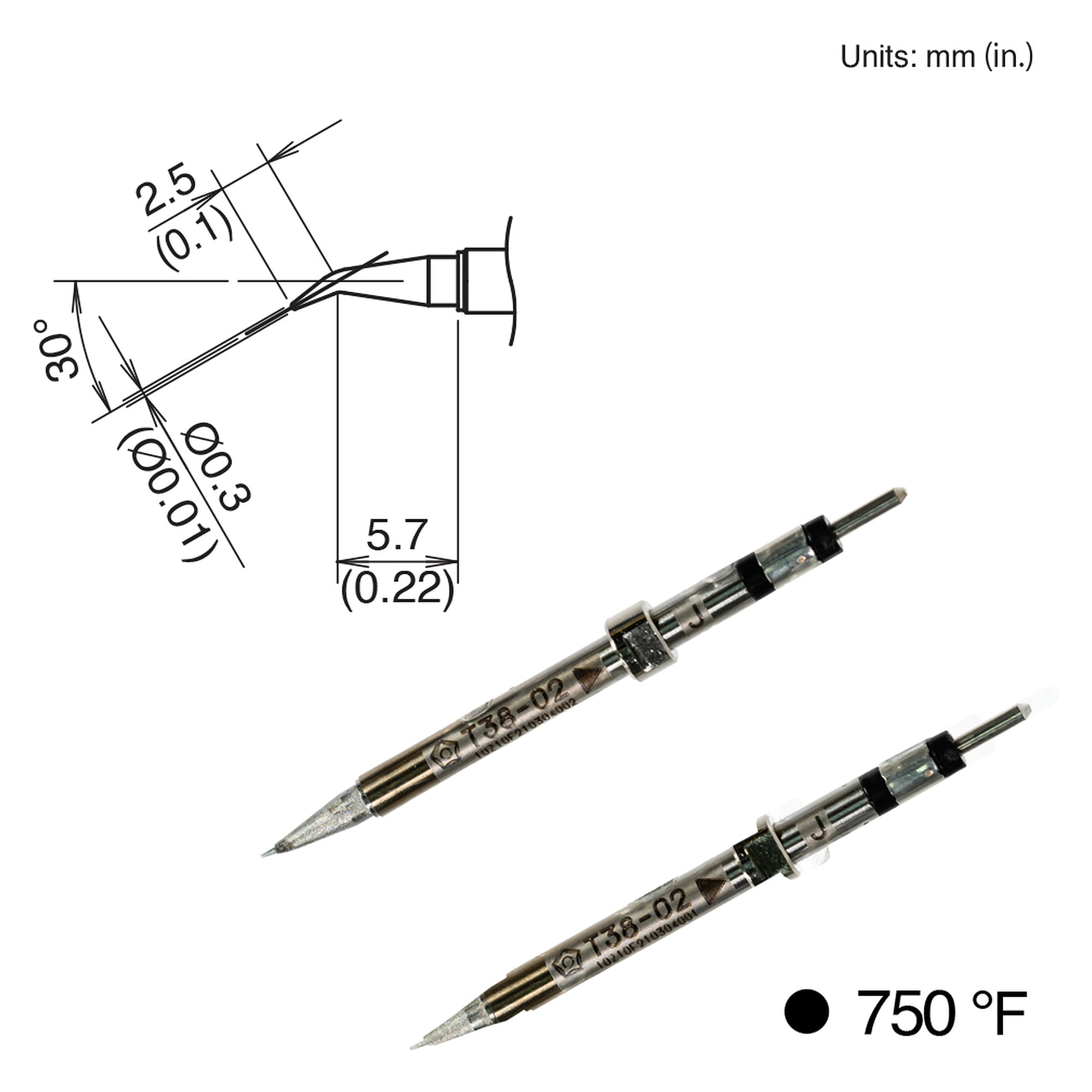 Composite-Lötspitze 400°C Format J - Hakko T38-02J