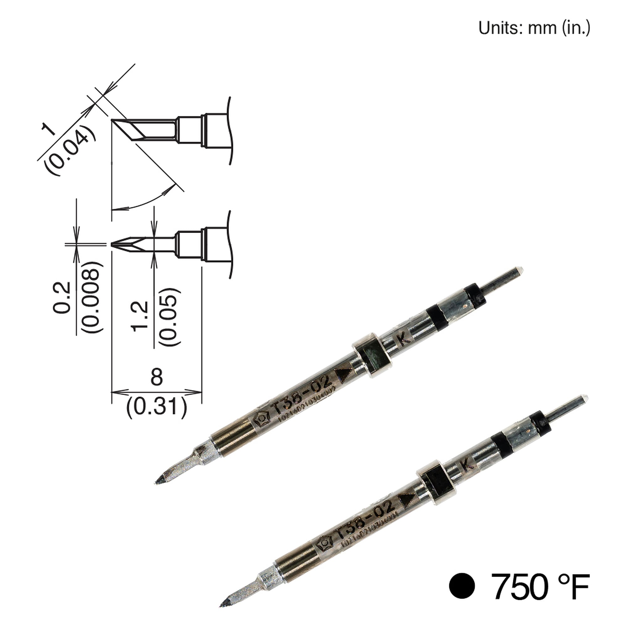 Composite-Lötspitze K 400°C - Hakko T38-02K