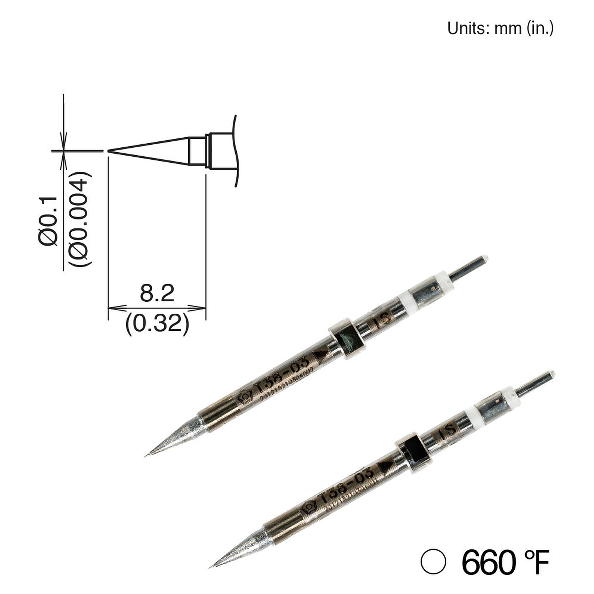 Verbundlötspitze 350°C IS-Format - Hakko T38-03IS