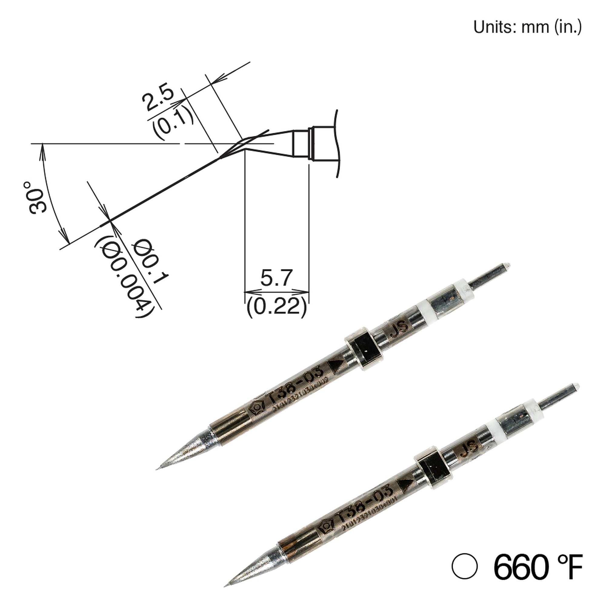 Composite-Lötspitze JS 350 °C - Hakko T38-03JS