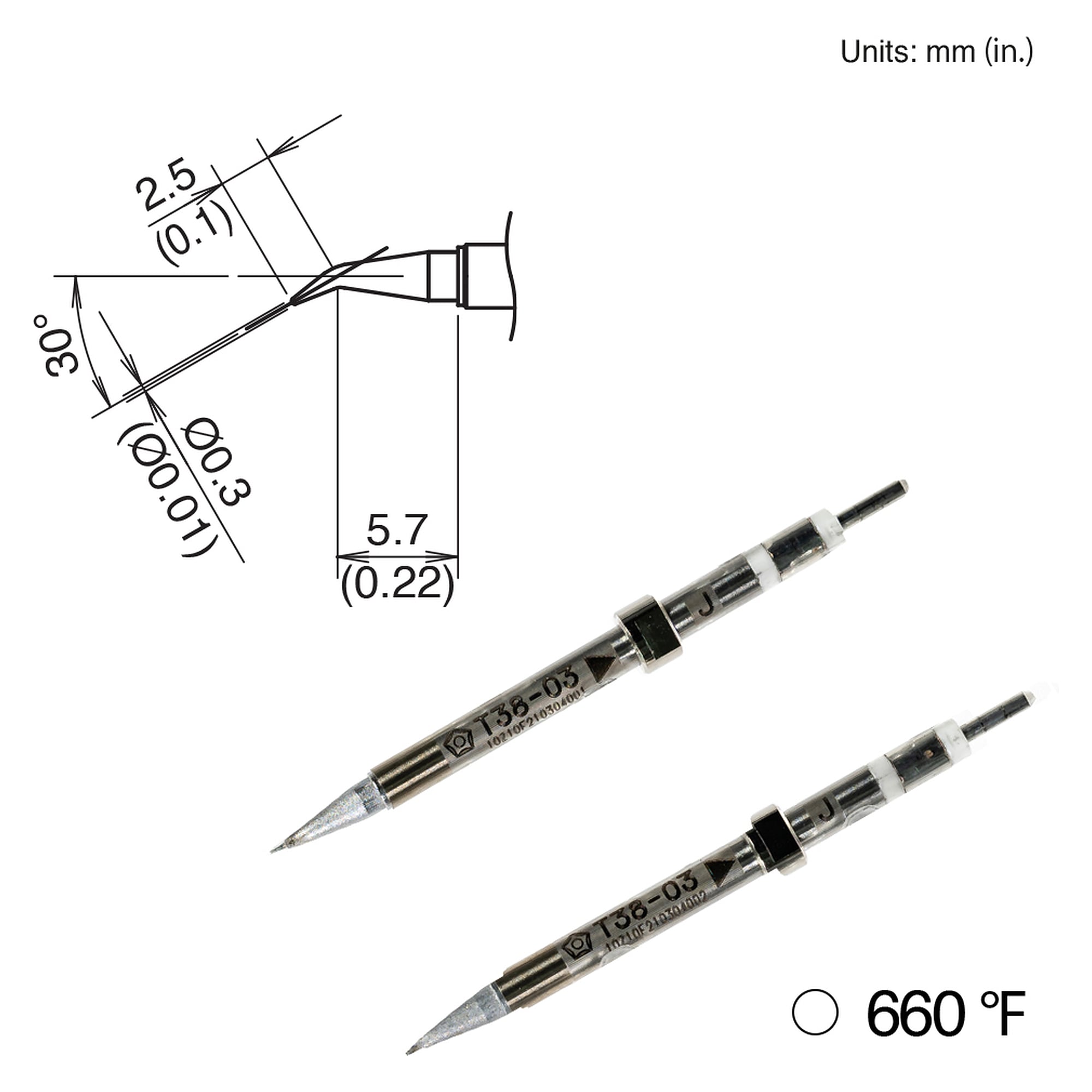 Composite-Lötspitze 350°C Format J - Hakko T38-03J
