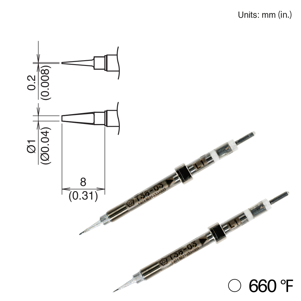 Composite-Lötspitze 1L 350°C - Hakko T38-03L1