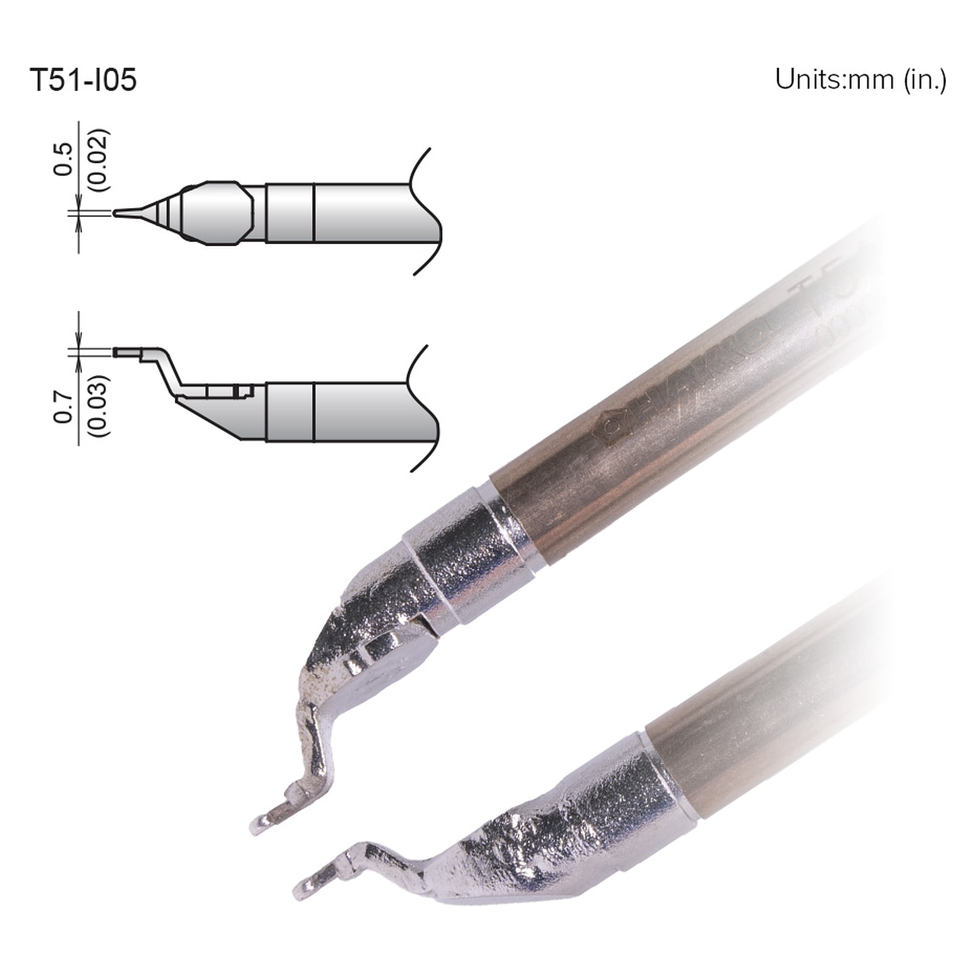 Aktiver Lötspitzen-Chip 0.5I - Hakko T51-I05