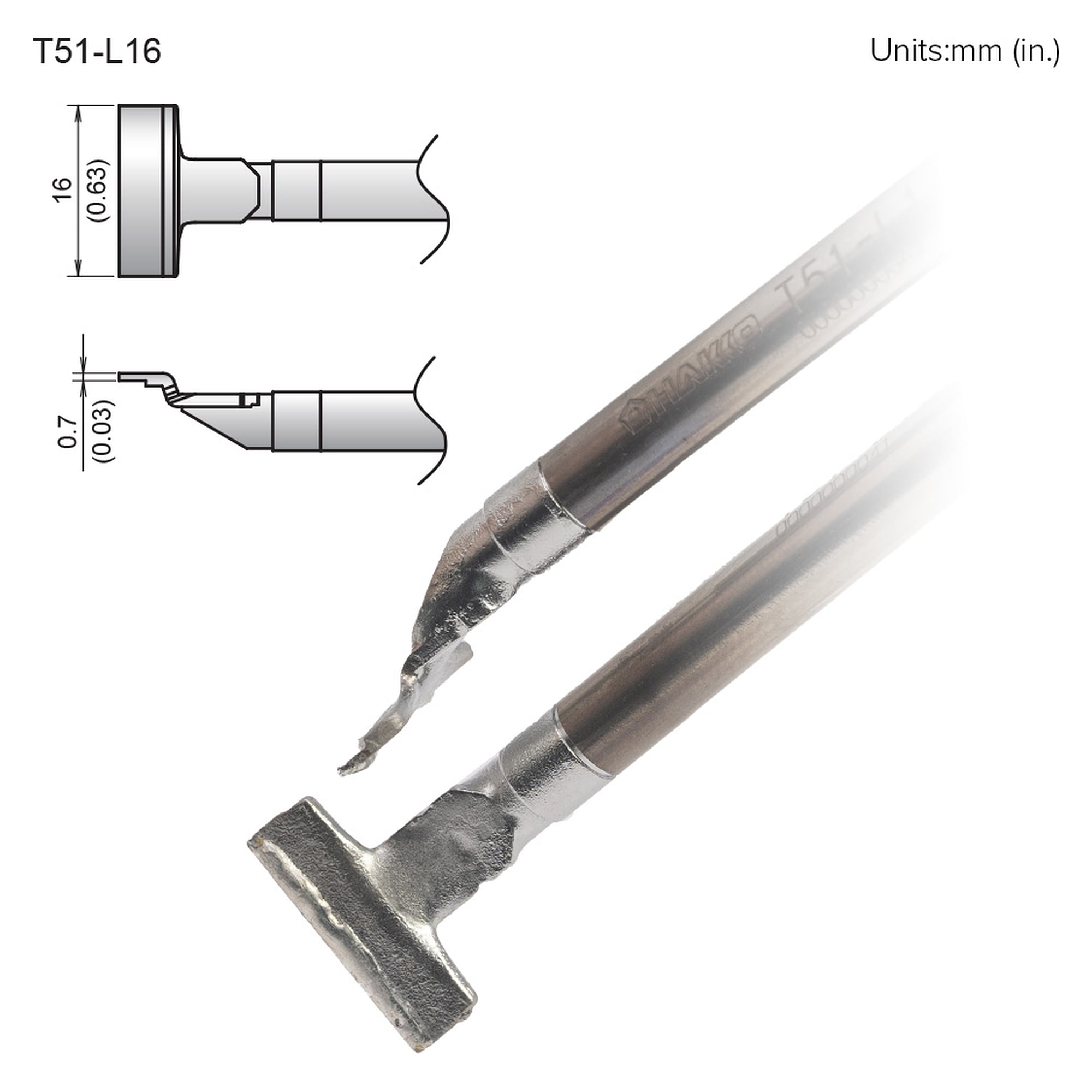 Aktive Lötspitze SOP 16L - Hakko T51-L16