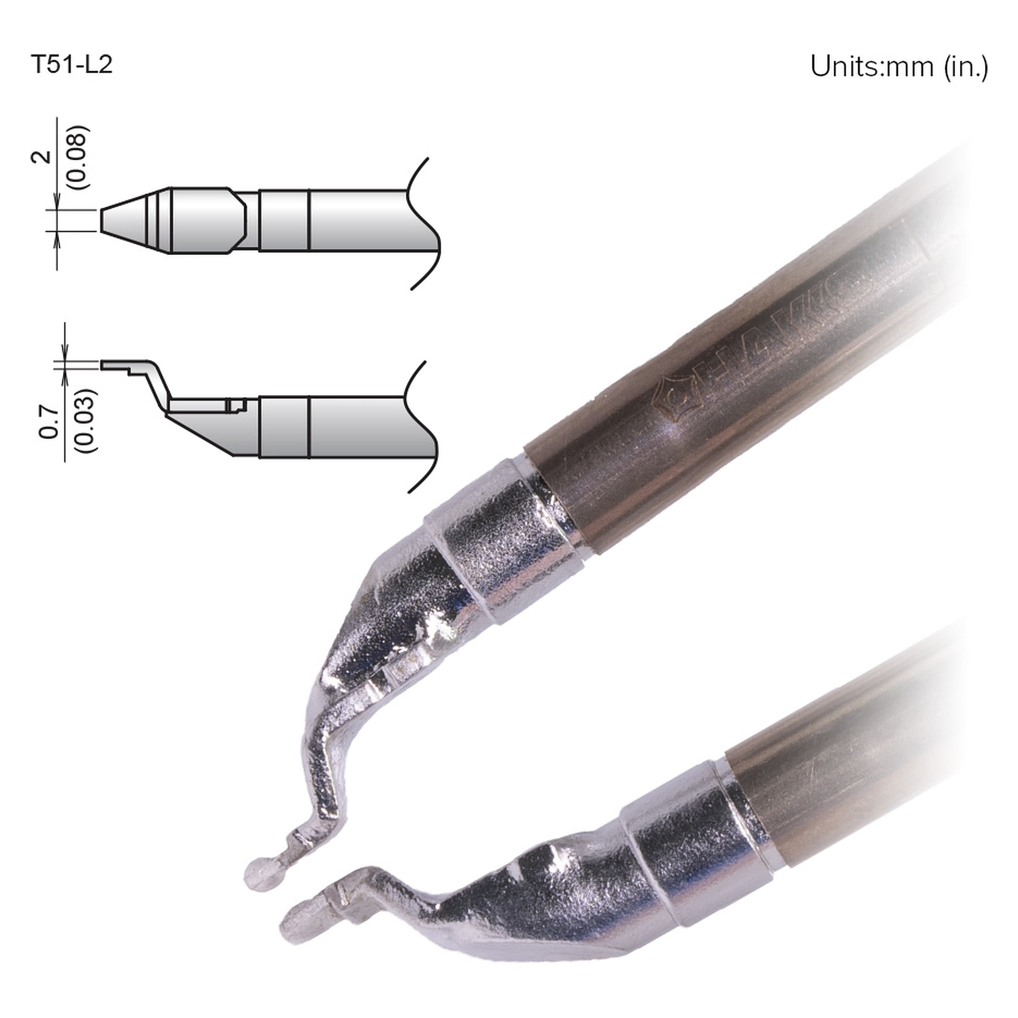 Aktive Lötspitze Chip 2L - Hakko T51-L2