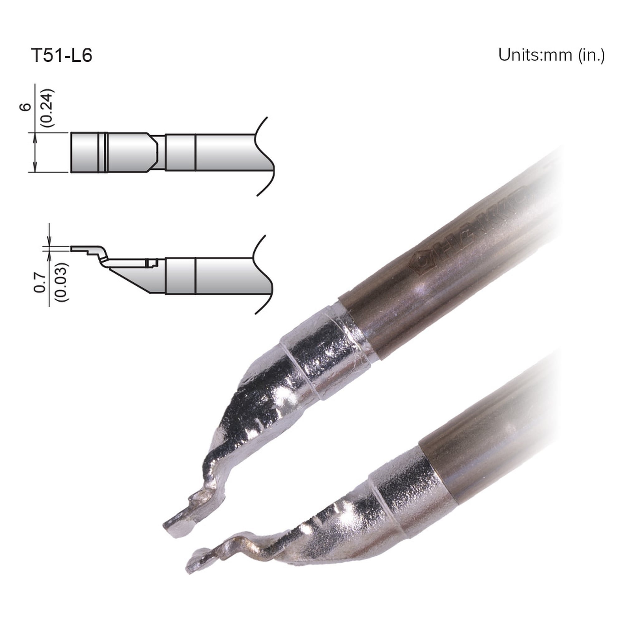 Aktive Lötspitze SOP 6L - Hakko T51-L6