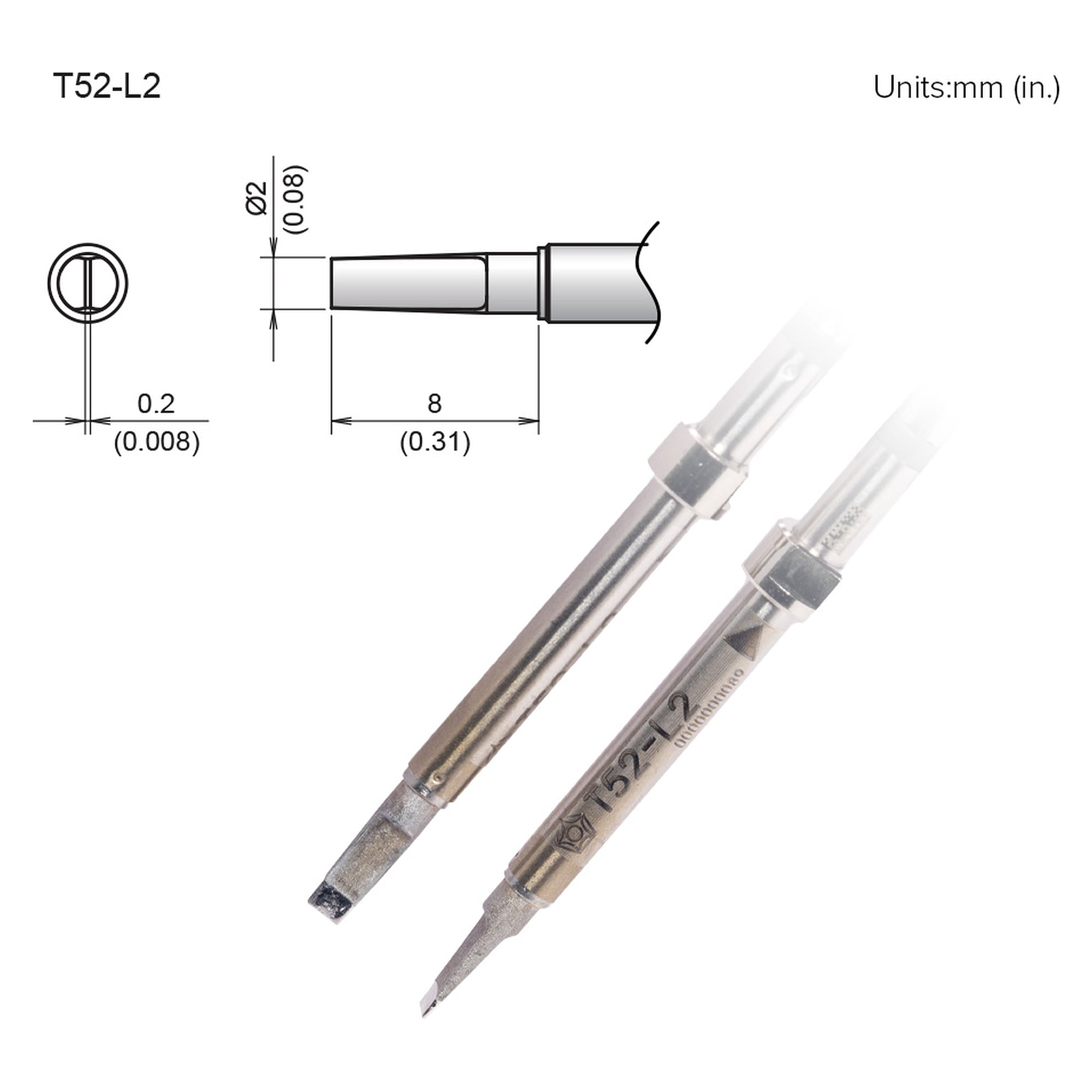 Aktive Lötspitze Format 2L - Hakko T52-L2