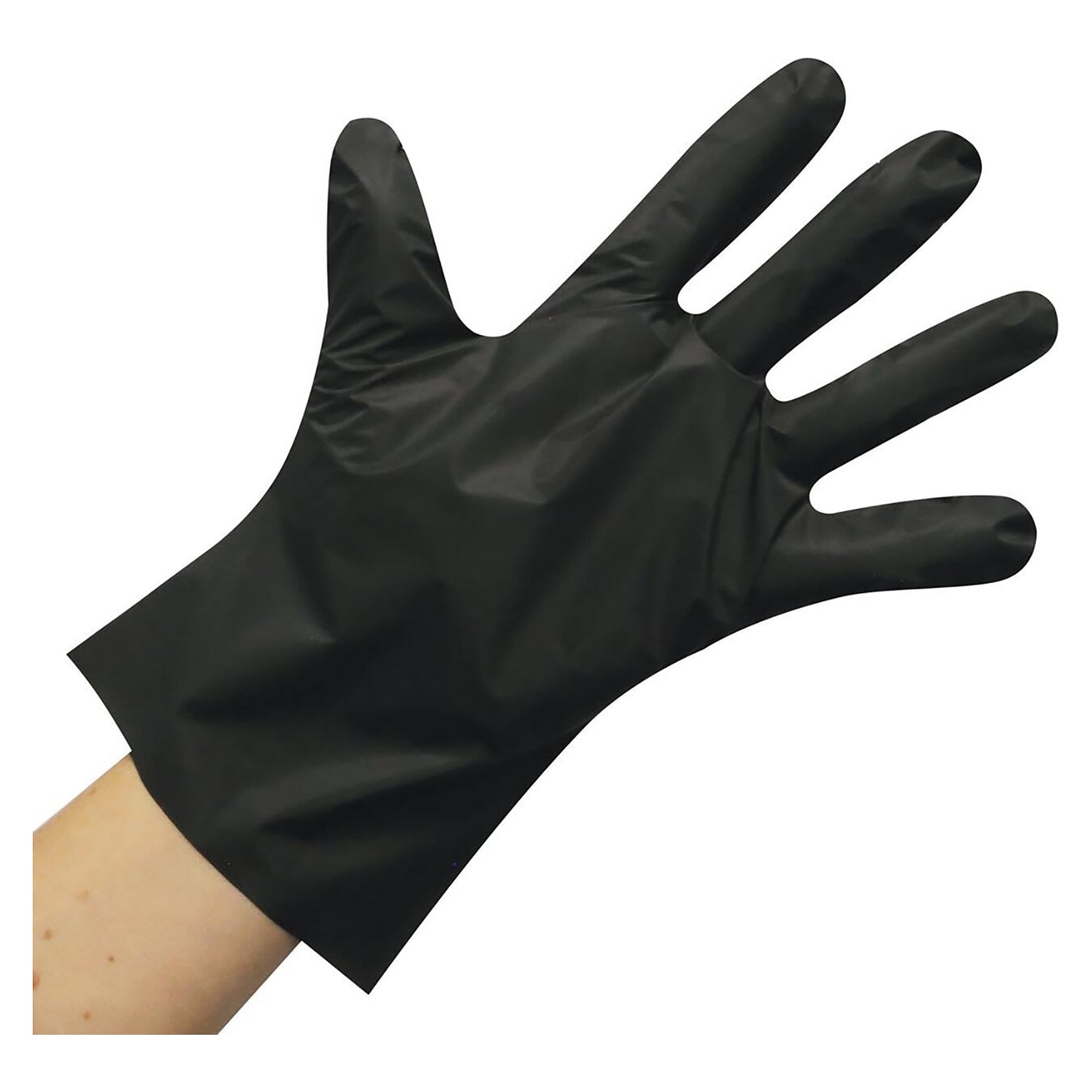TPE-Einweghandschuhe Allfood Thermosoft, puderfrei, für fettige Lebensmittel, schwarz - Franz Mensch Hygostar-263118