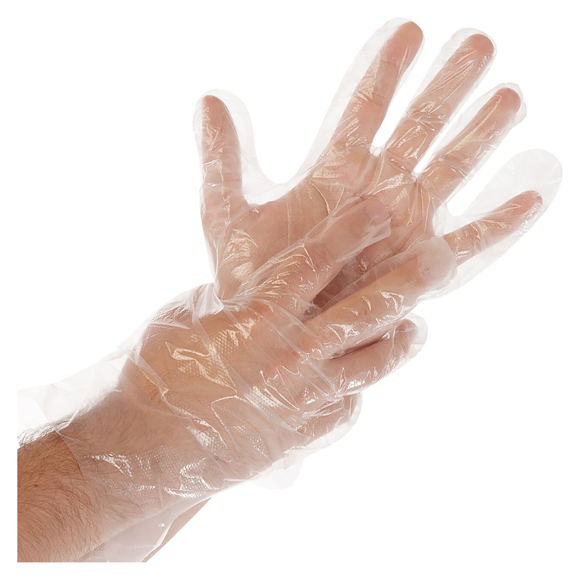 Gants jetables PEBD Polyclassic Soft, gaufrés, 29 cm, transparents, pour tâches courtes - Franz Mensch Hygostar-263206