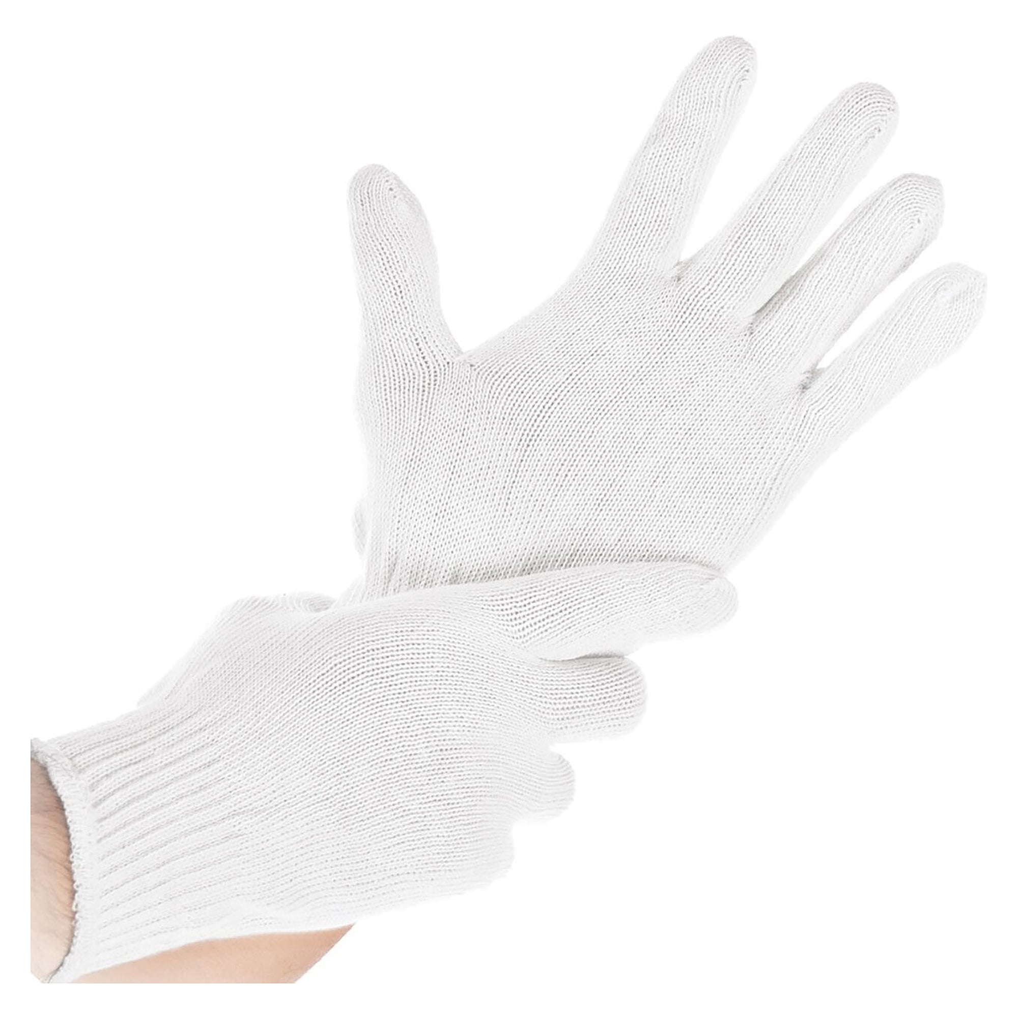 Under glove BÜNDCHEN LIGHT, cotton knit, seamless, with cuff, white - Franz Mensch Hygonorm-27184