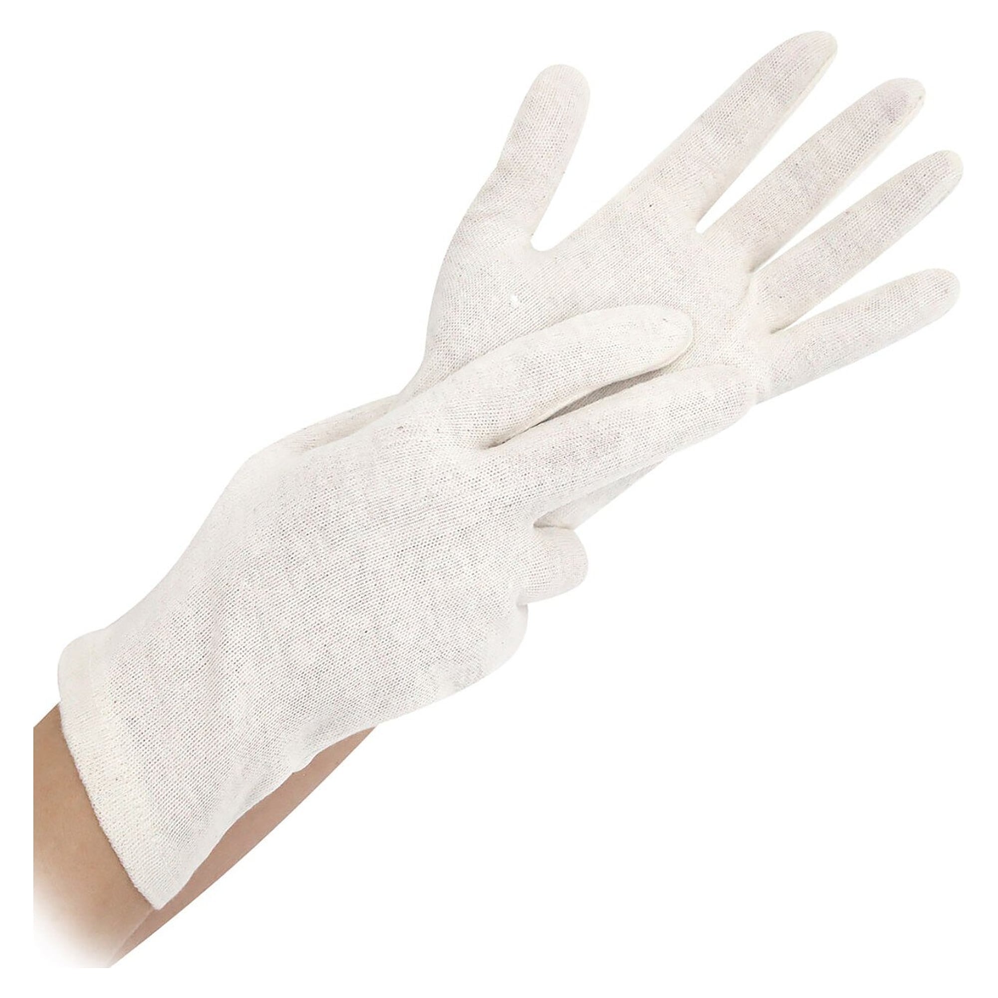 Baumwollhandschuhe Nature, lebensmittelecht, waschbar bis 60 °C, Unterziehhandschuh, natur - Franz Mensch Hygostar-27239