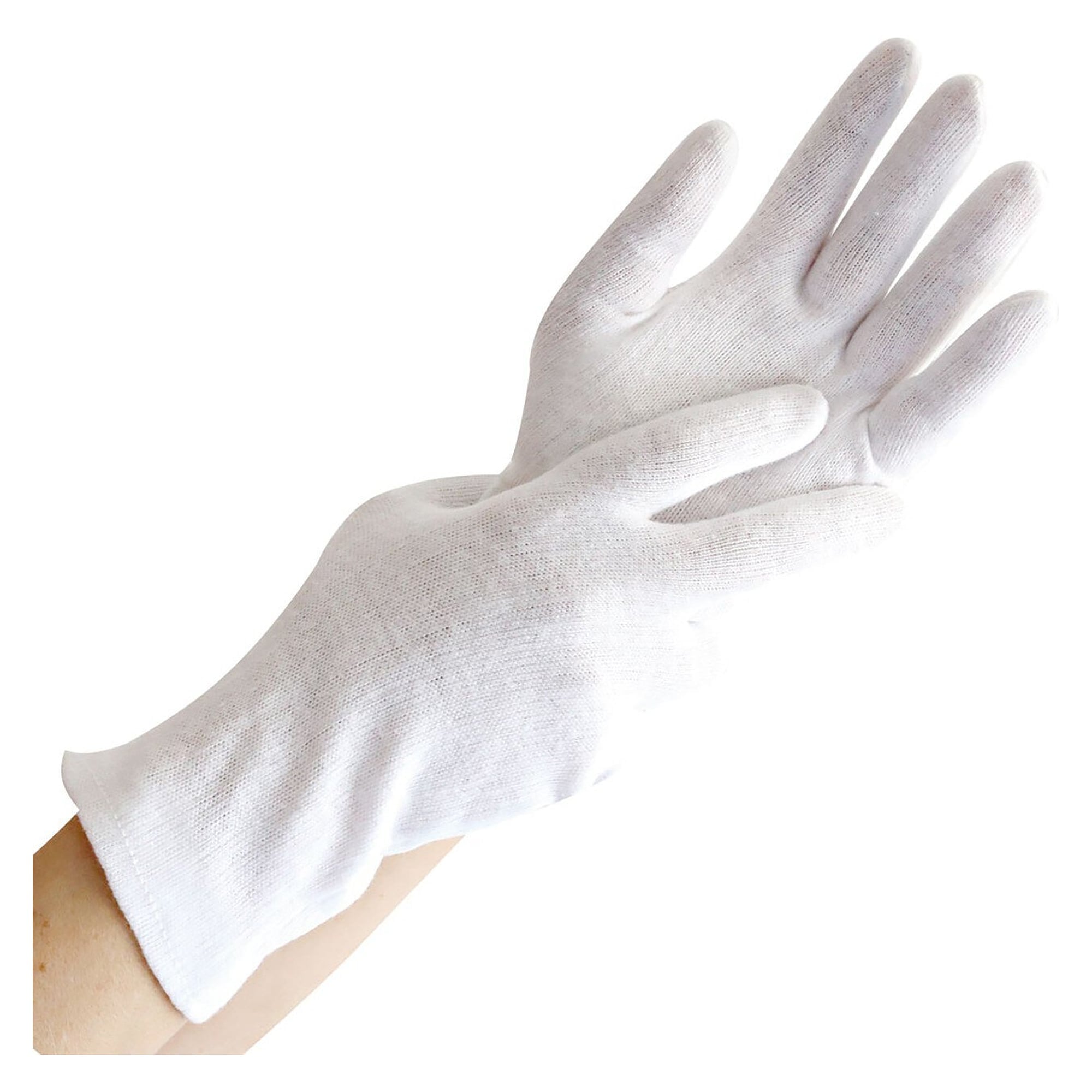 Cotton glove BLANC LIGHT, light quality, washable at 60 °C, ambidextrous, white - Franz Mensch Hygonorm-2724