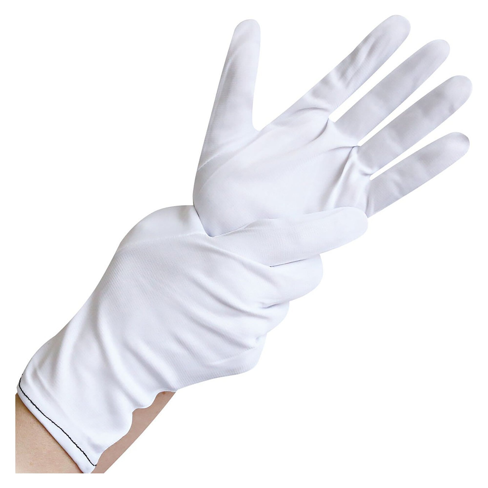 Kontrollhandschuh CONTROL aus Nylon, fusselfrei, geschichtelte Finger, weiß - Franz Mensch Hygostar-27275