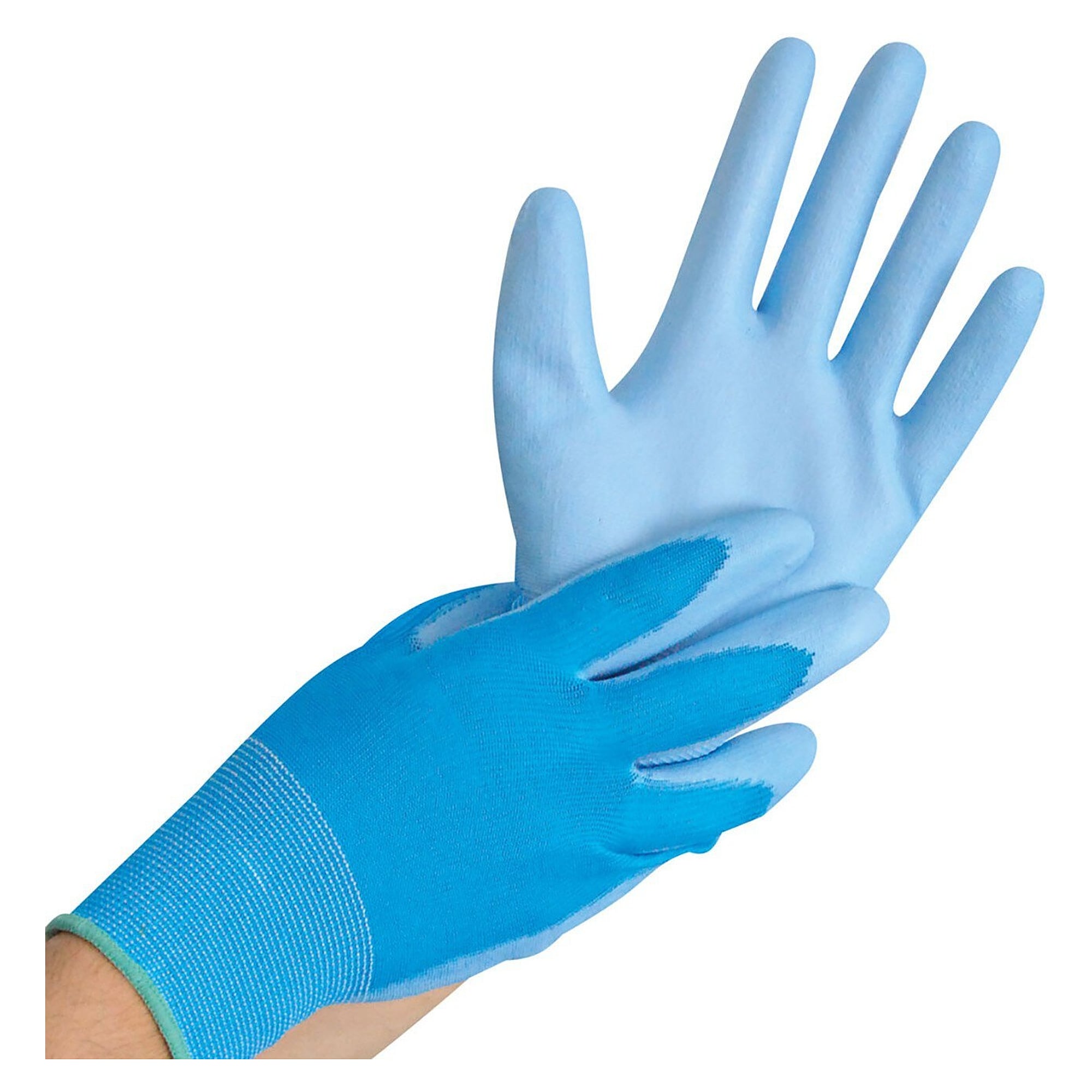 Fine knit glove ULTRA FLEX HAND BLUE, nylon, PU coated palm, blue - Franz Mensch Hygostar-33353