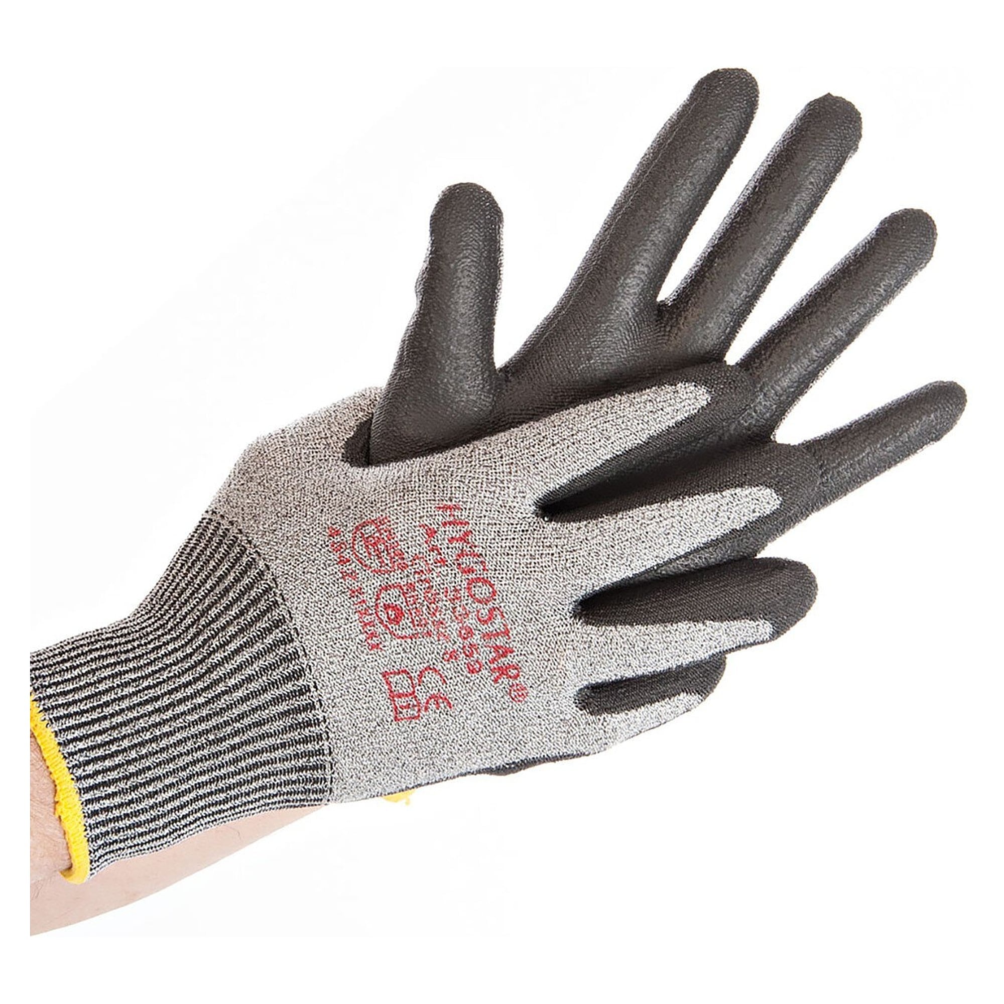 Schnittschutzhandschuh CUT SAFE, Schnittklasse 5, PU, Kontakthitze 100 °C, grau - Franz Mensch Hygostar-33619