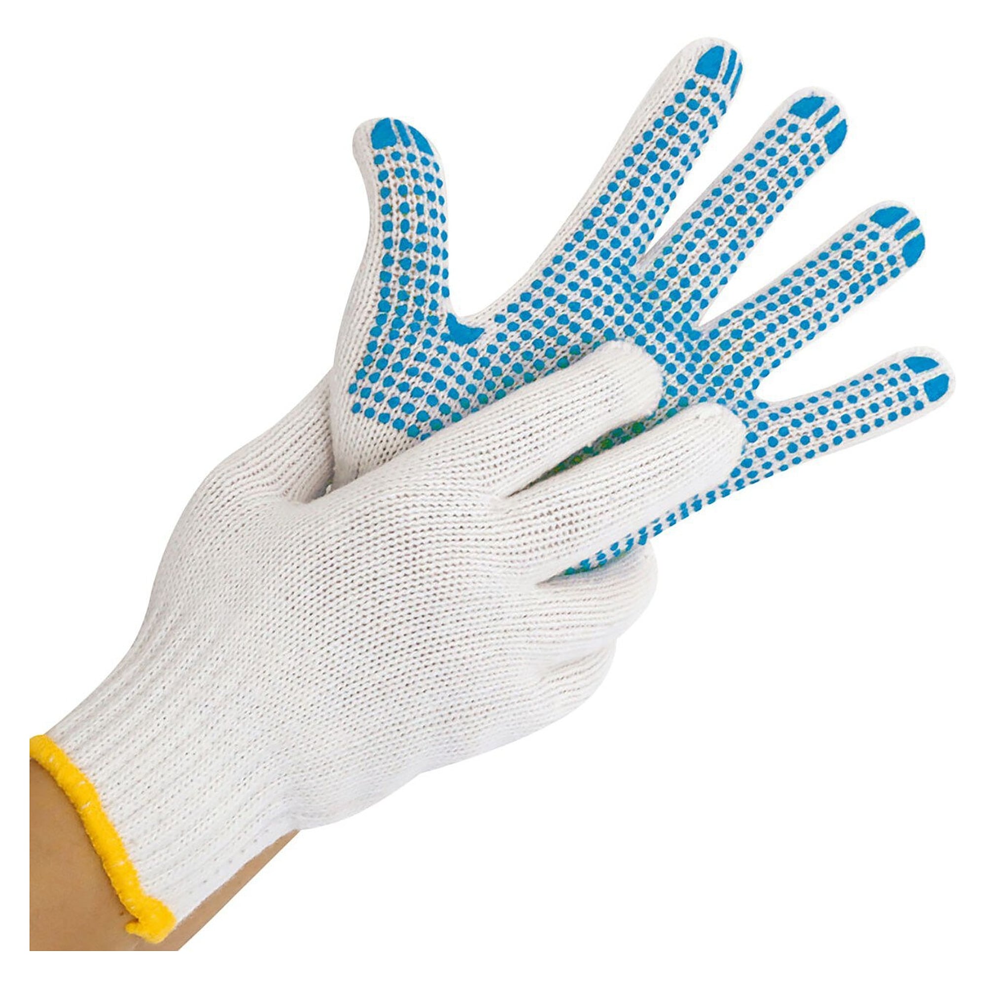 Kälteschutz-Strickhandschuh STRUCTA I THERMO, wärmendes Futter, PVC-Noppen, weiß - Franz Mensch Hygostar-338440