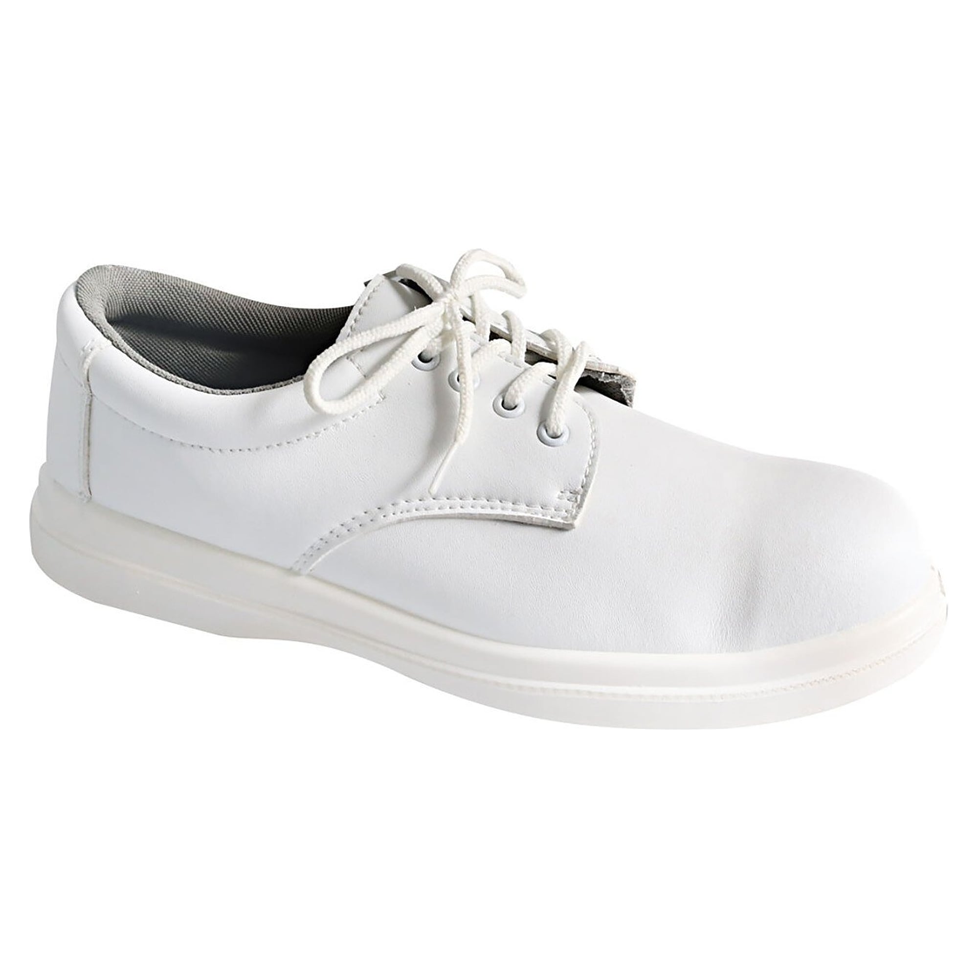 Chaussure de sécurité basse S2 avec embout, tige en cuir synthétique, semelle PU, blanc - Franz Mensch Hygostar-86136