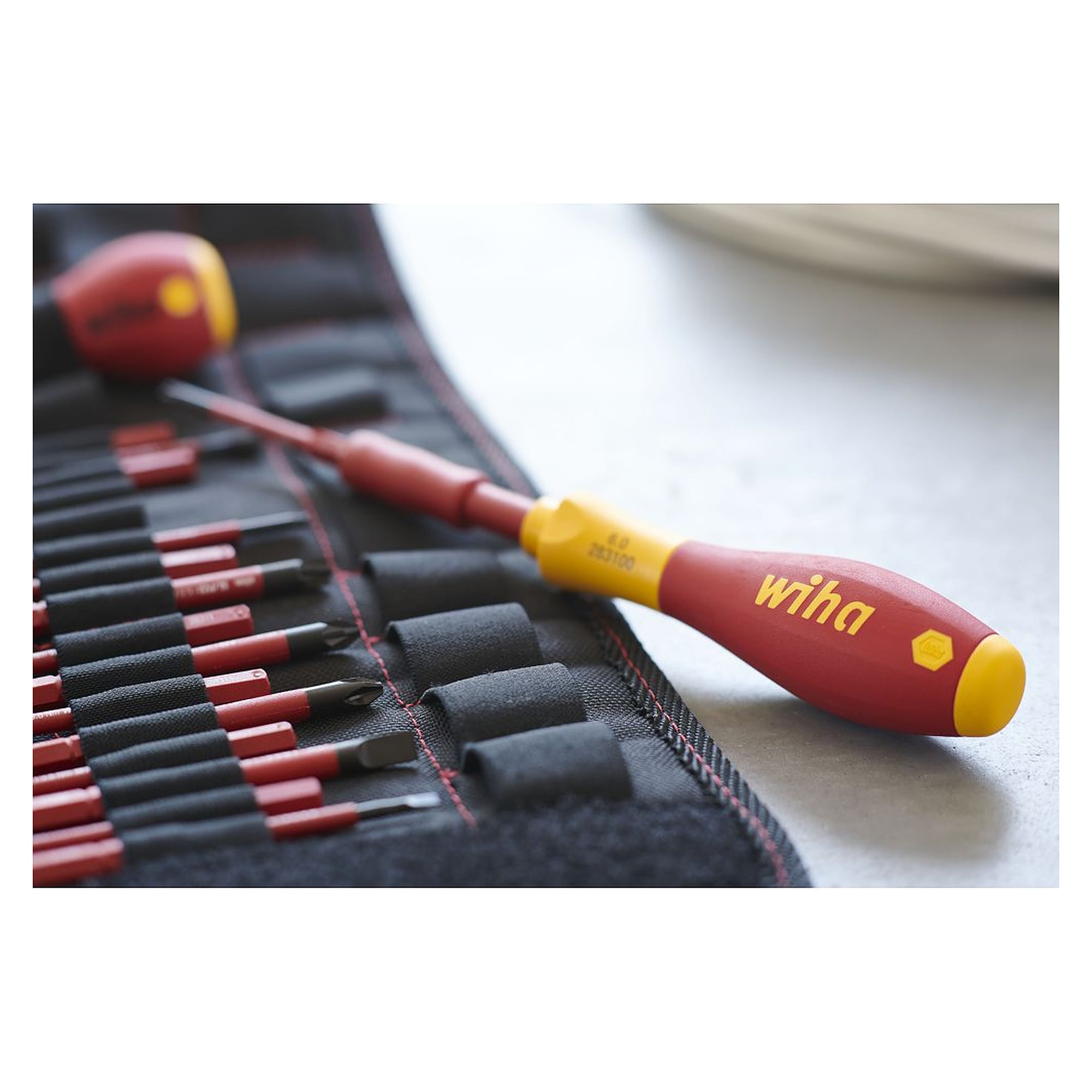 Schraubendreher-Set SoftFinish electric slimVario gemischt 17-tlg. mit Falttasche - Wiha 36068