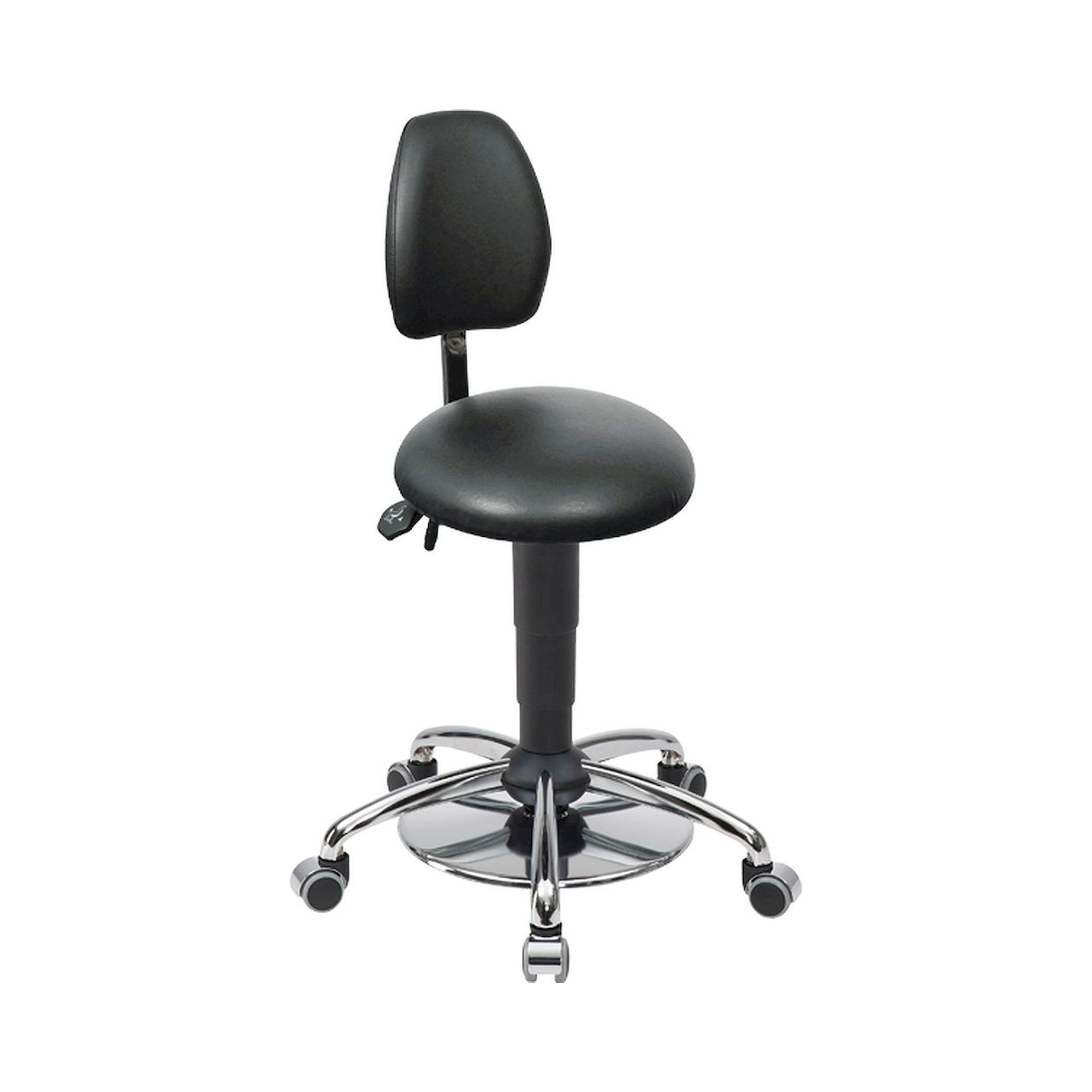 Tabouret Assistent à commande au pied, simili cuir, hauteur 490-600 mm - meychair A1R-MED-TR-KL-FG