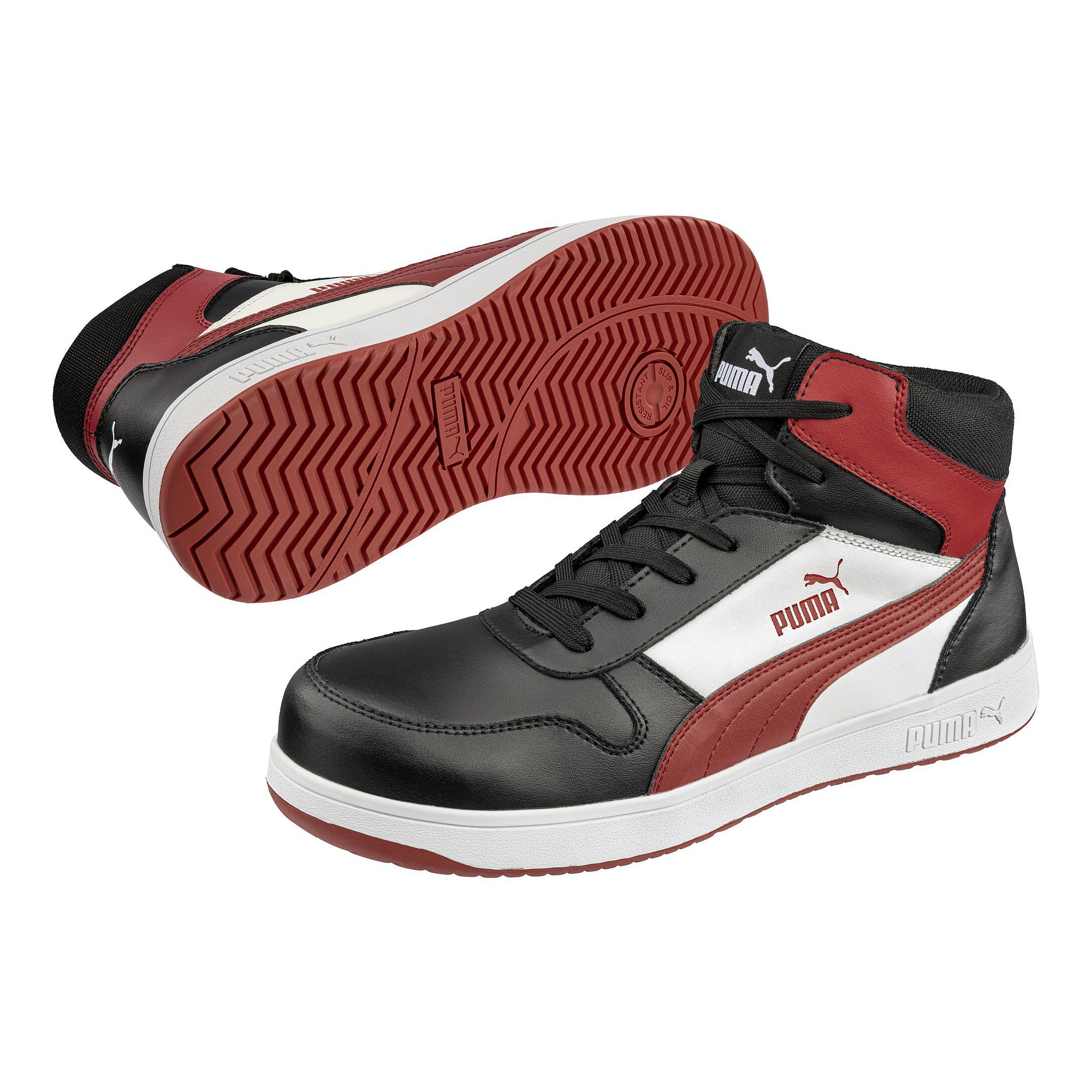 ESD-Sicherheitsschuh FRONTCOURT MID S3L, Vollrindleder, schwarz - PUMA Safety 630050201