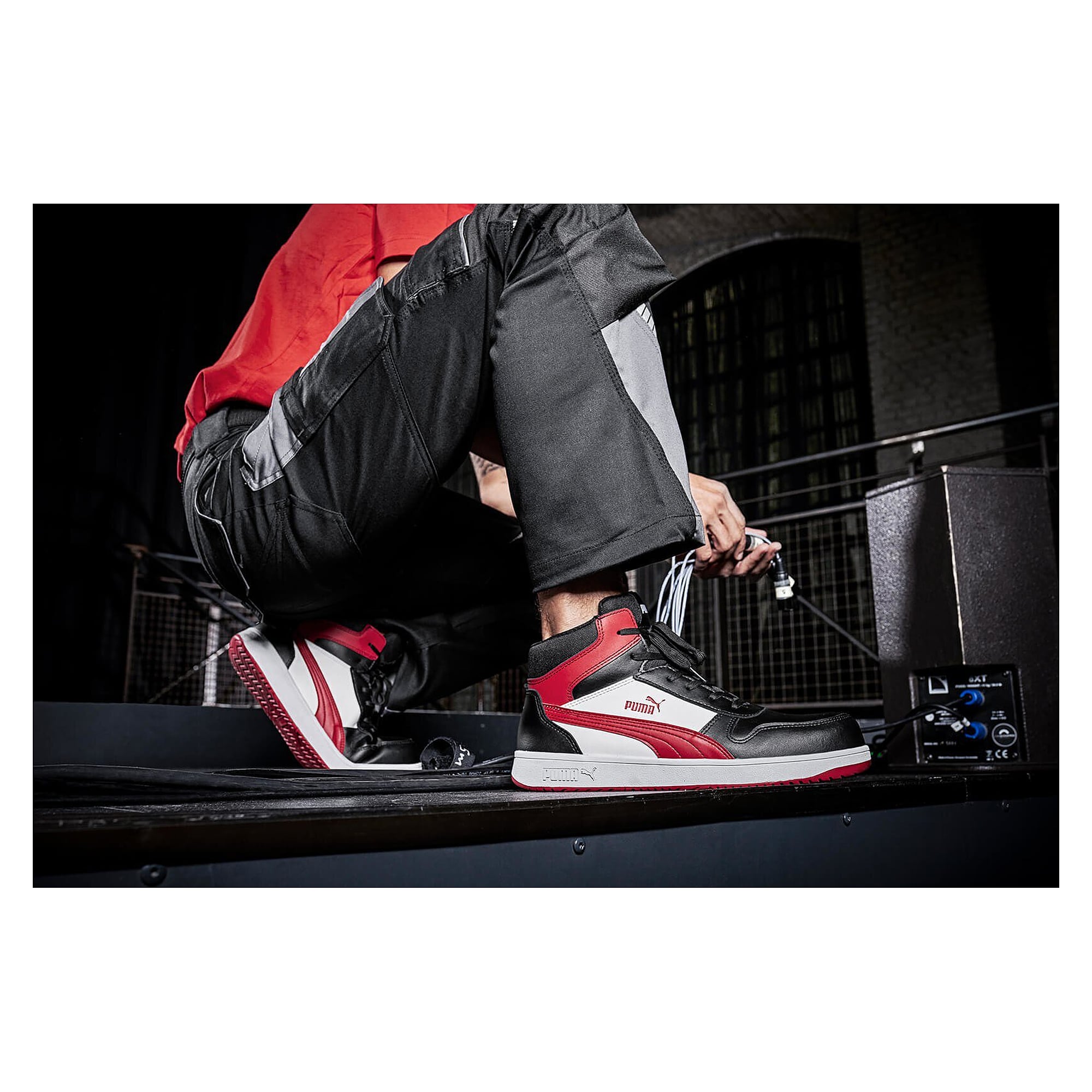 ESD-Sicherheitsschuh FRONTCOURT MID S3L, Vollrindleder, schwarz - PUMA Safety 630050201