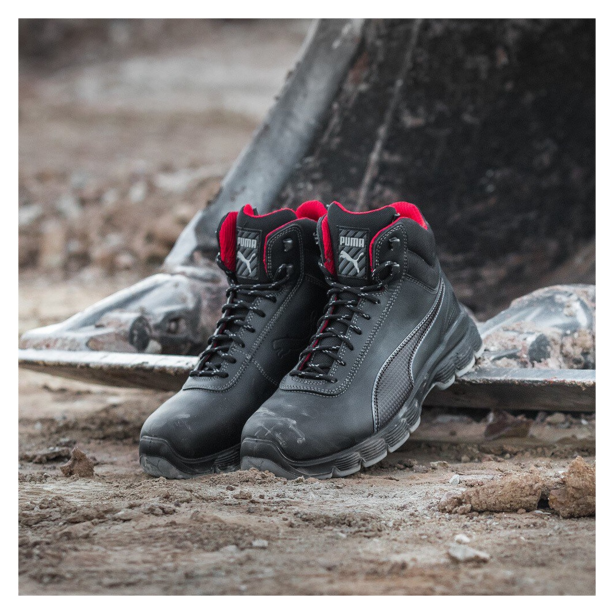 ESD-Sicherheitsstiefel CONDOR MID S3L, Vollrindleder, Weite 11, schwarz - PUMA Safety 630101202