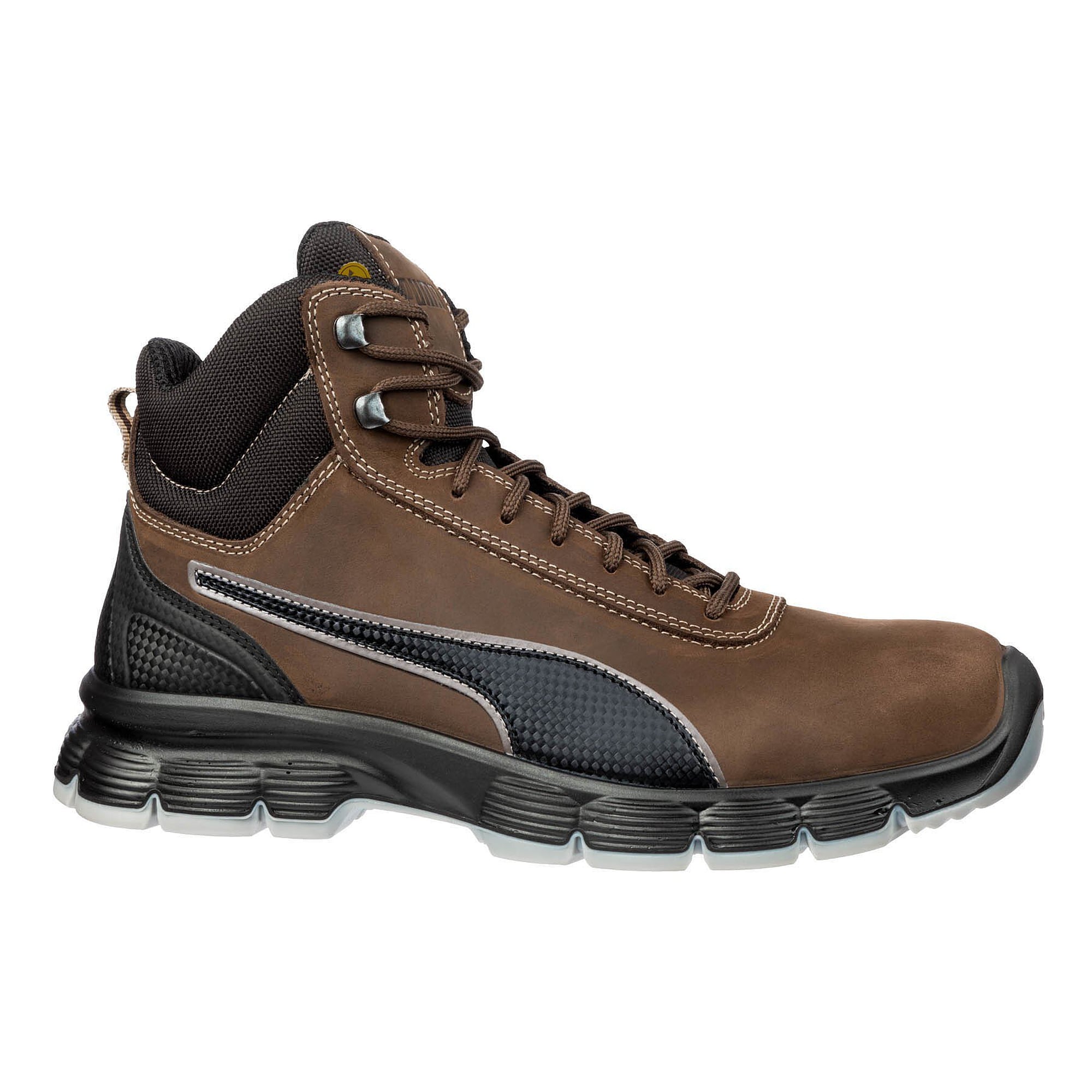 ESD-Sicherheitsstiefel CONDOR MID S3L, Vollrindleder, Weite 11, braun - PUMA Safety 630122204