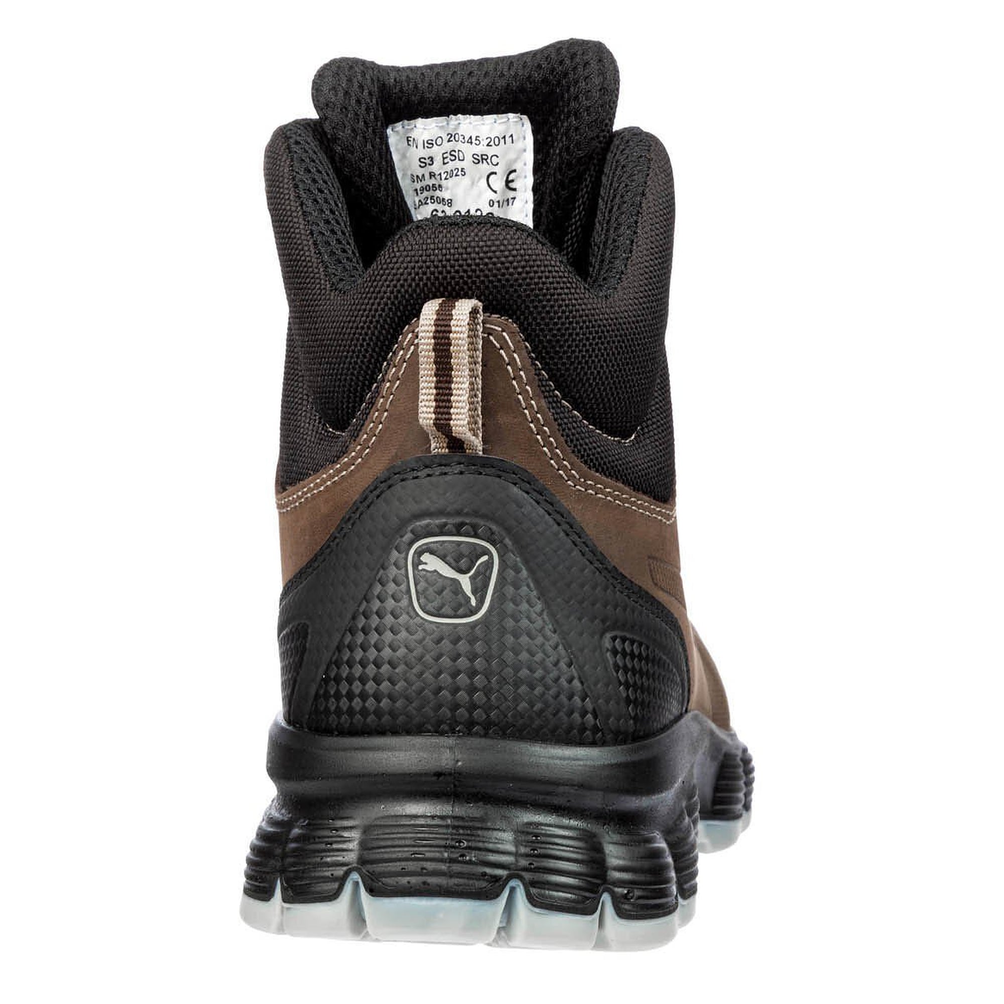 ESD Safety Boot CONDOR MID S3L, Full-Grain Leather, Width 11, Brown - PUMA Safety 630122204
