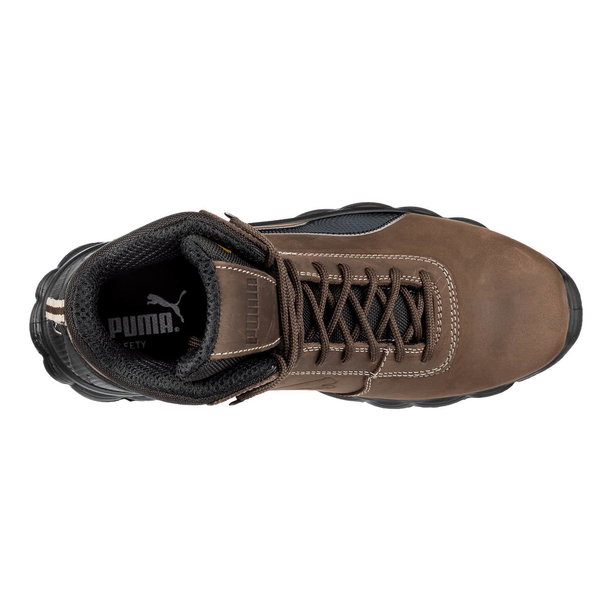 ESD Safety Boot CONDOR MID S3L, Full-Grain Leather, Width 11, Brown - PUMA Safety 630122204