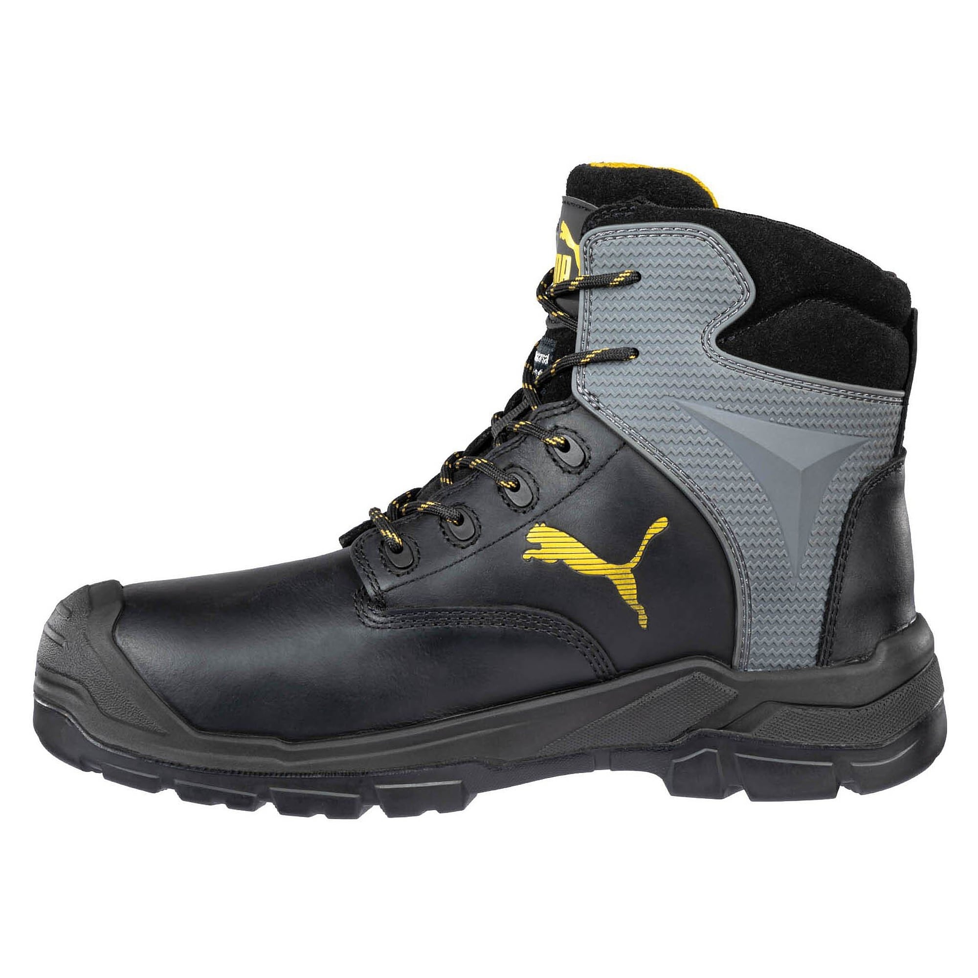 Botte de sécurité S3 BORNEO MIT MID avec protège-métatarse, semelle acier, HRO, noir - PUMA Safety 630870200