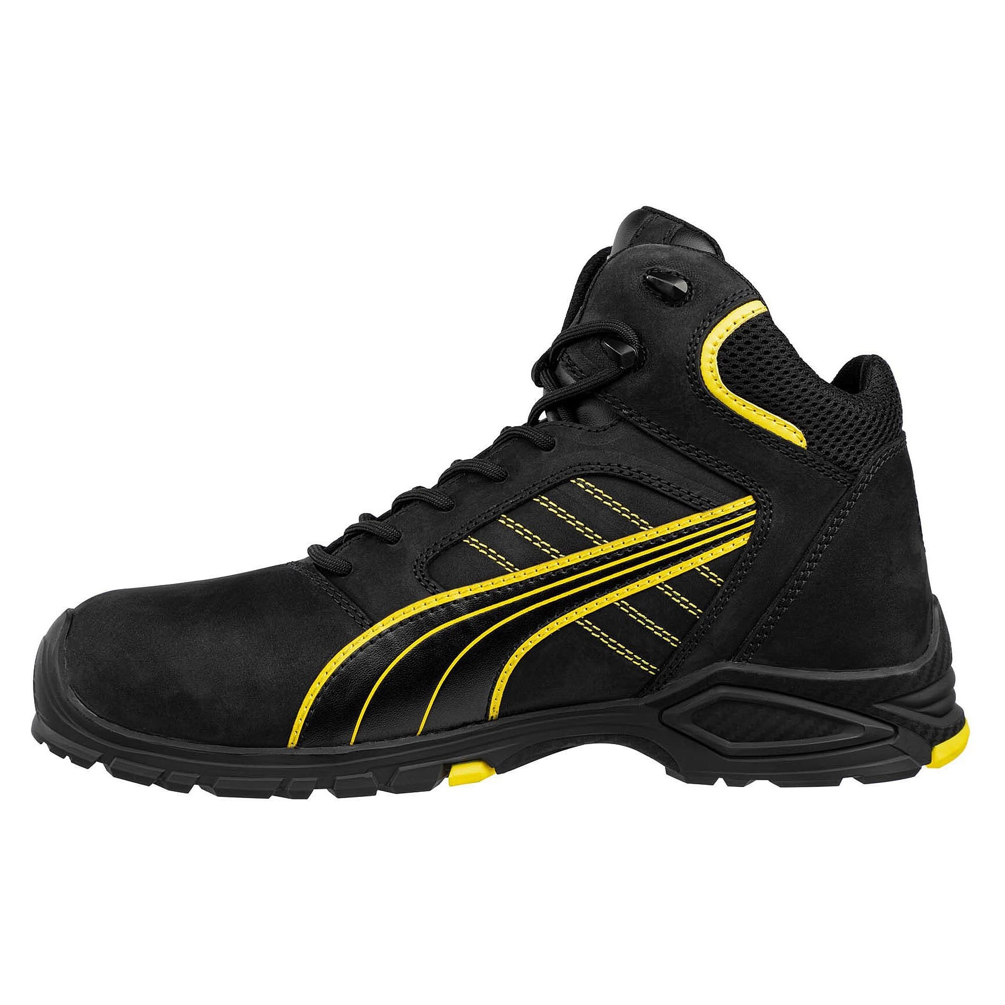 Chaussure de sécurité montante S3L AMSTERDAM MID, cuir nubuck, embout alu, semelle TPU, noir - PUMA Safety 632240263
