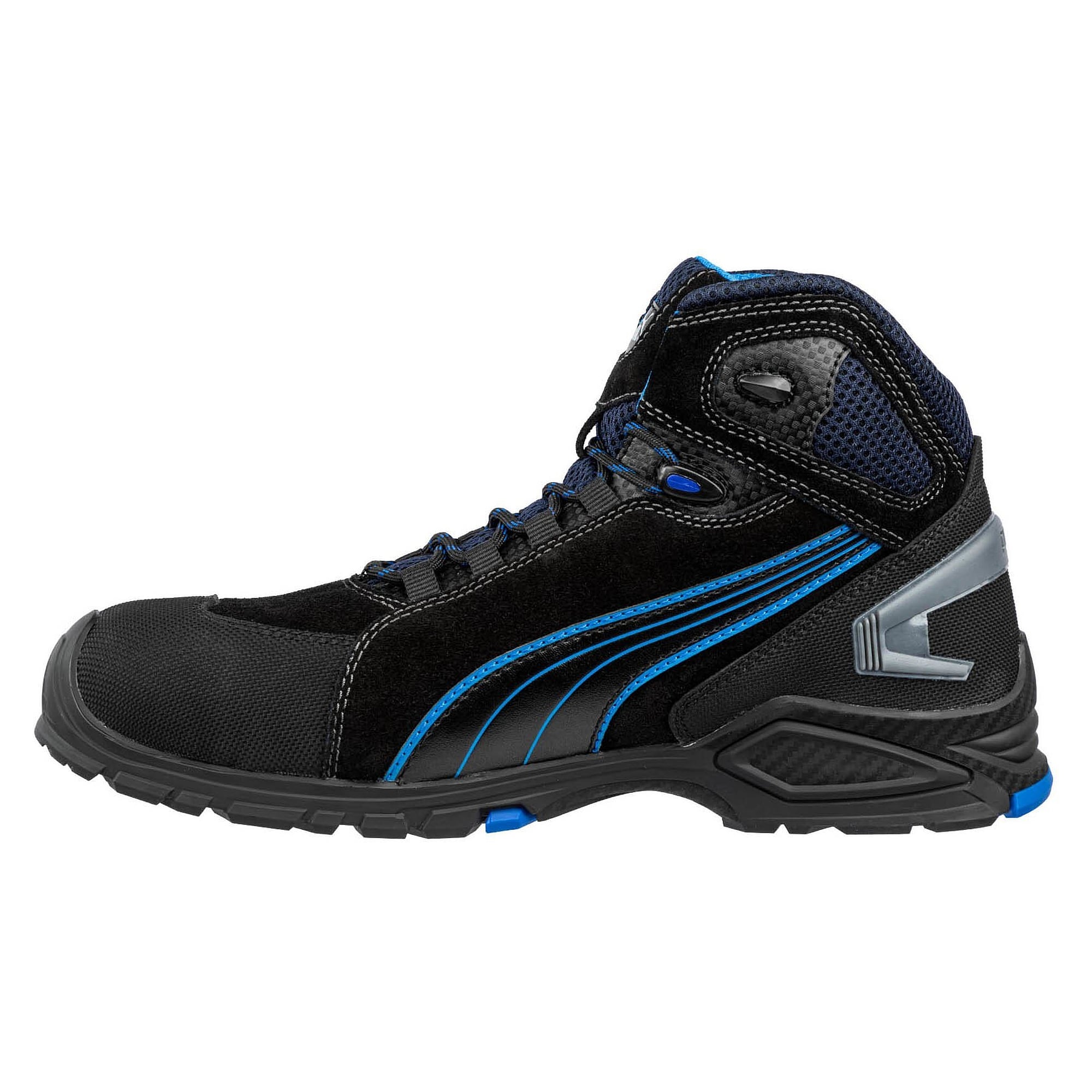 Sicherheitsstiefel S3L RIO MID, Veloursleder, Aluminiumkappe, TPU-Sohle, schwarz - PUMA Safety 632250256