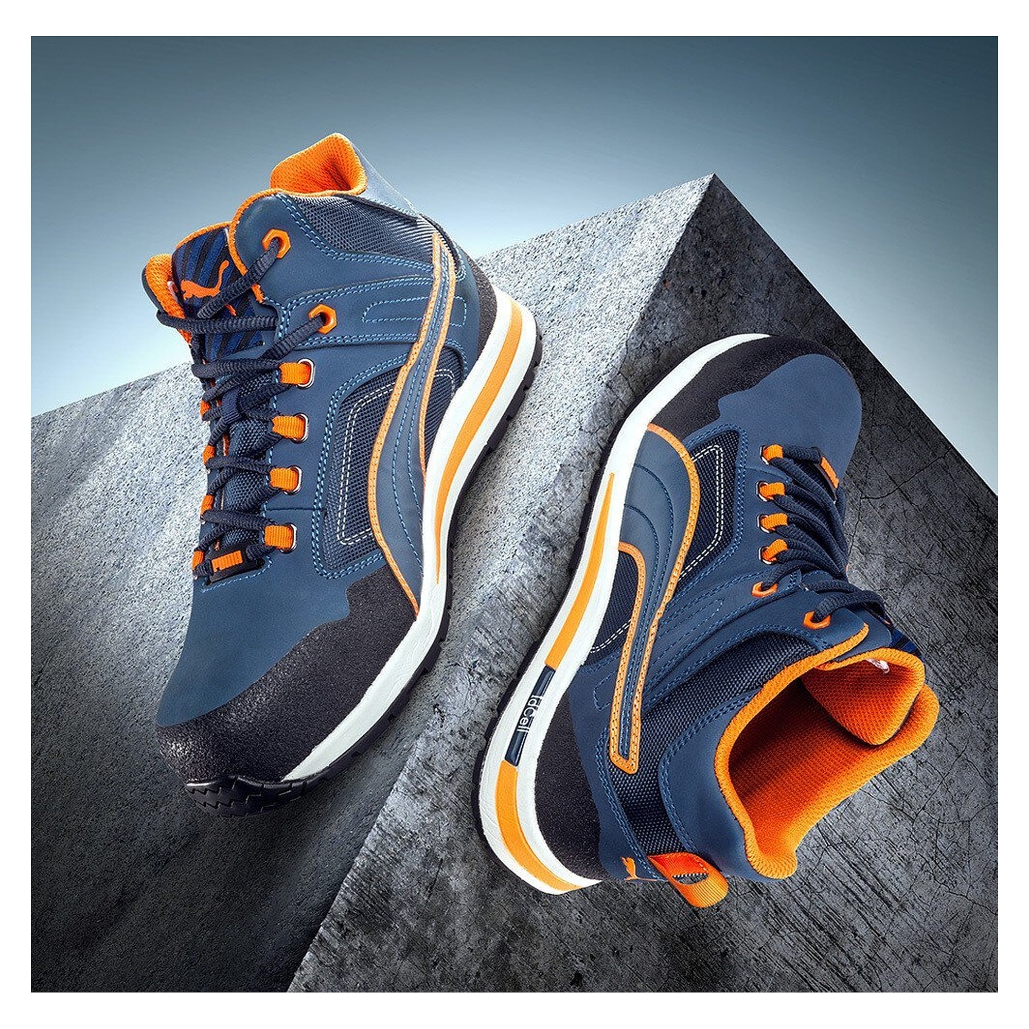 Sicherheitsstiefel S3 CROSSTWIST MID im Sneaker-Stil, metallfrei, Funktionsleder, blau - PUMA Safety 633140329