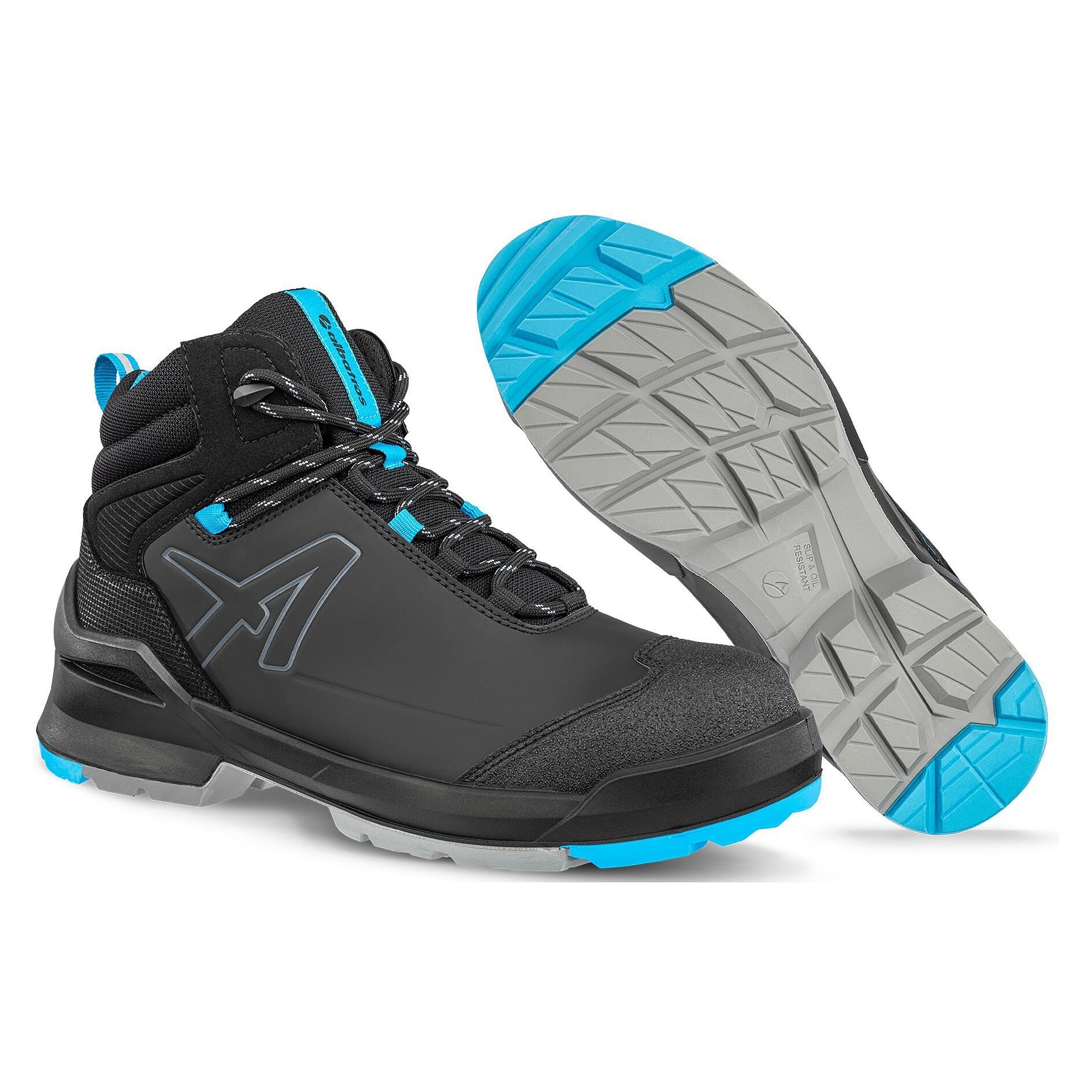ESD-Sicherheitsstiefel S3L TARAVAL BLACK/BLUE MID, Mikrofaser, FLEXLITE, schwarz/blau - PUMA Safety 638040241