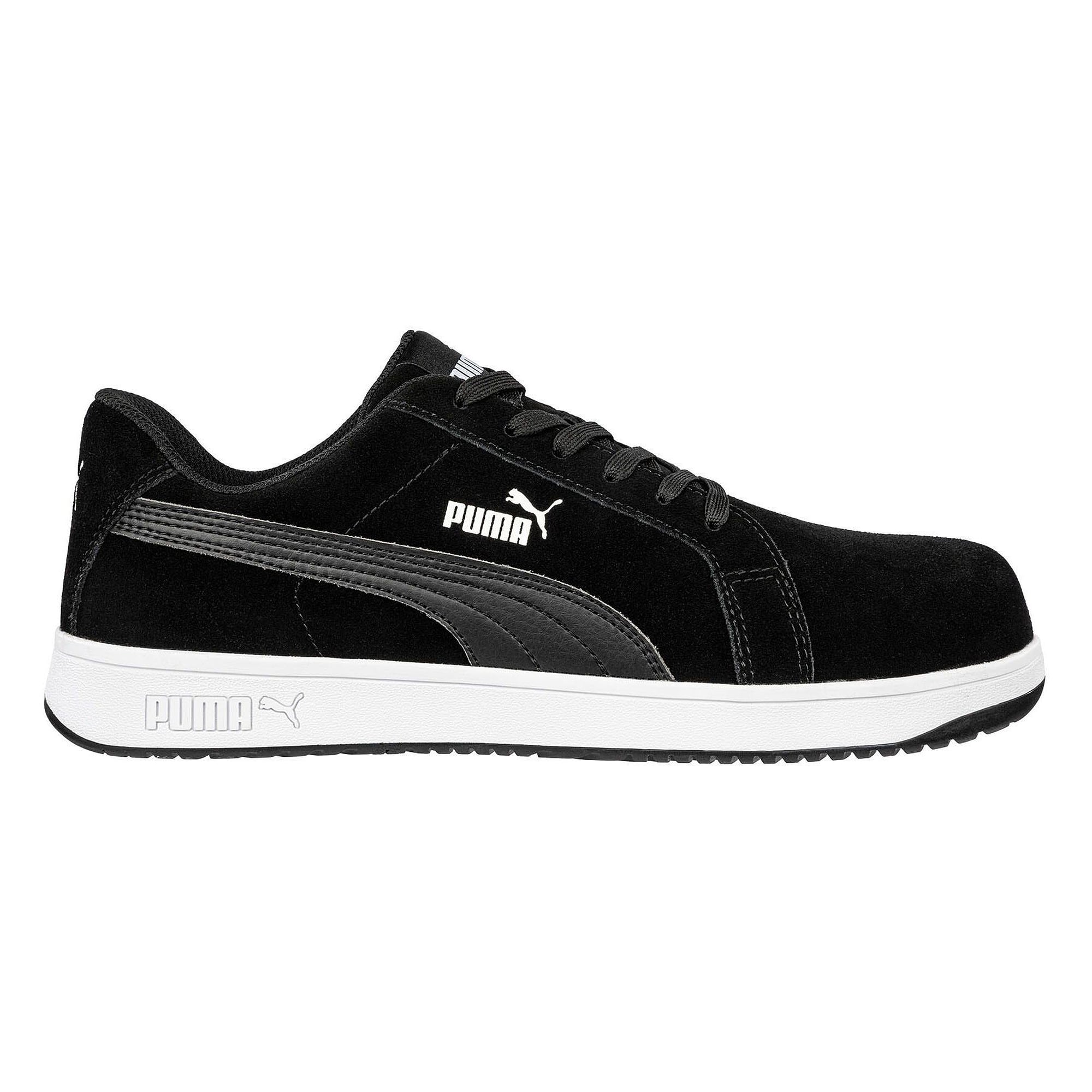ESD-Sicherheitshalbschuh ICONIC SUEDE BLACK LOW S1PL, Veloursleder, schwarz - PUMA Safety 640010200